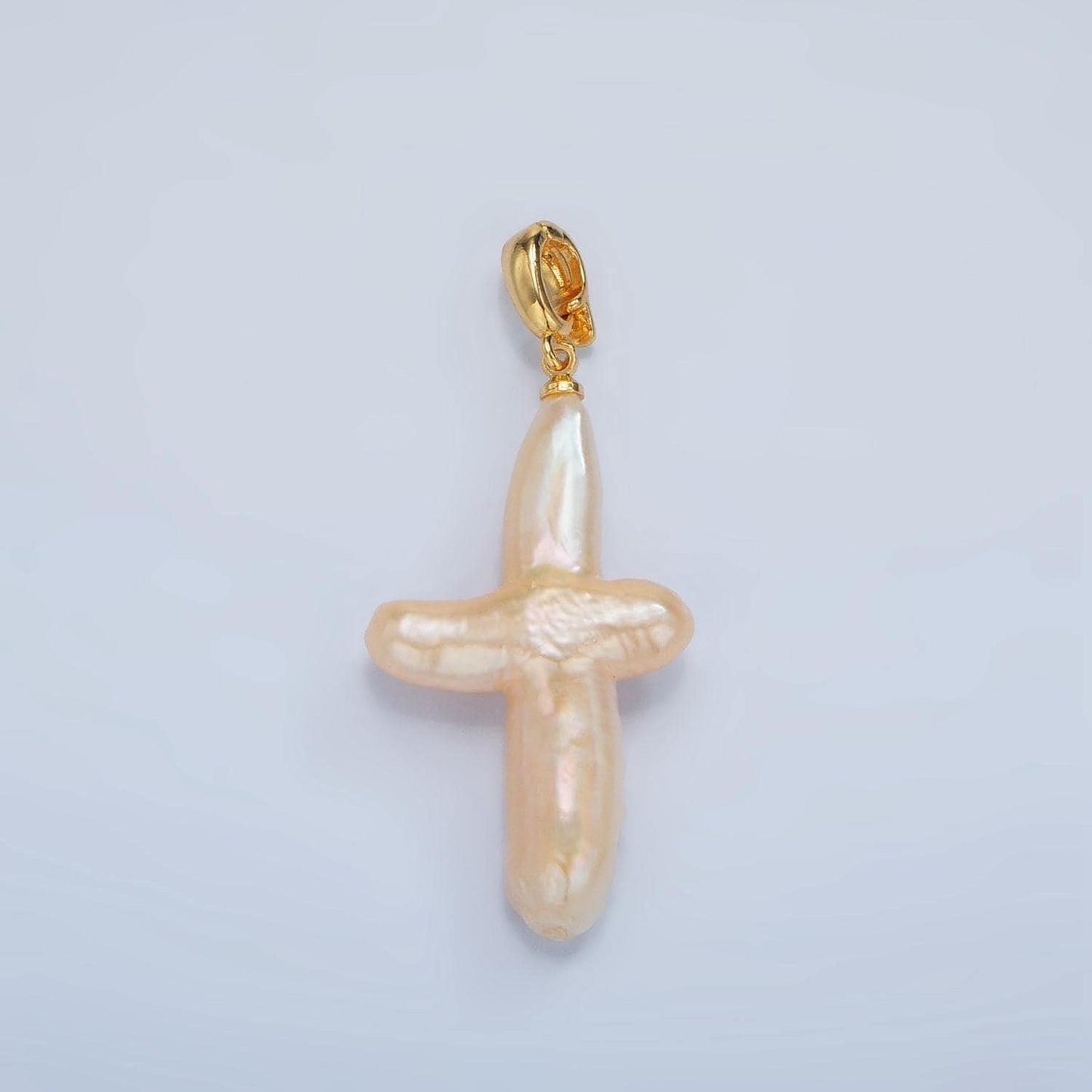 Dainty cross pearls charm gold mauve baroque freshwater pearls for necklace bracelet earring religious jewelry making minimalist p1762
