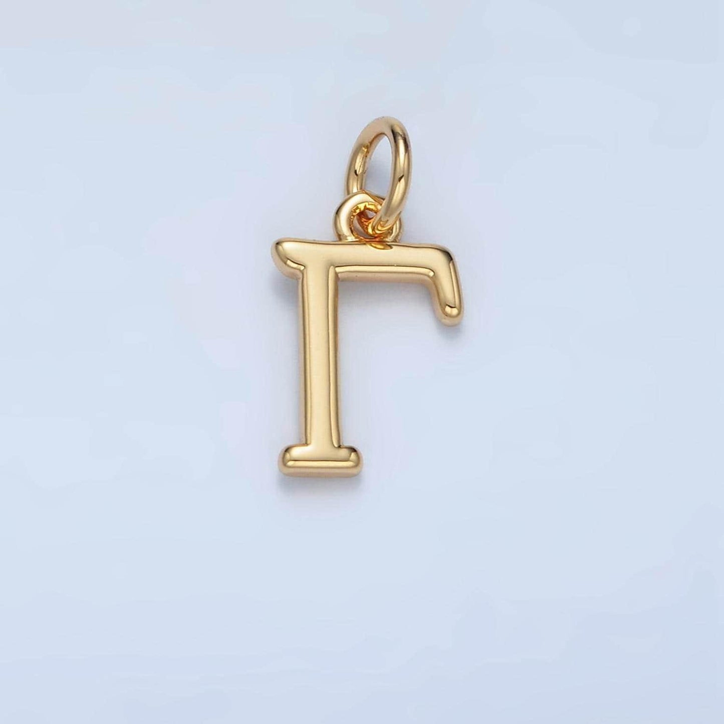 Dainty 18k gold filled greek alphabet personalized charm in gold & silver | a1271