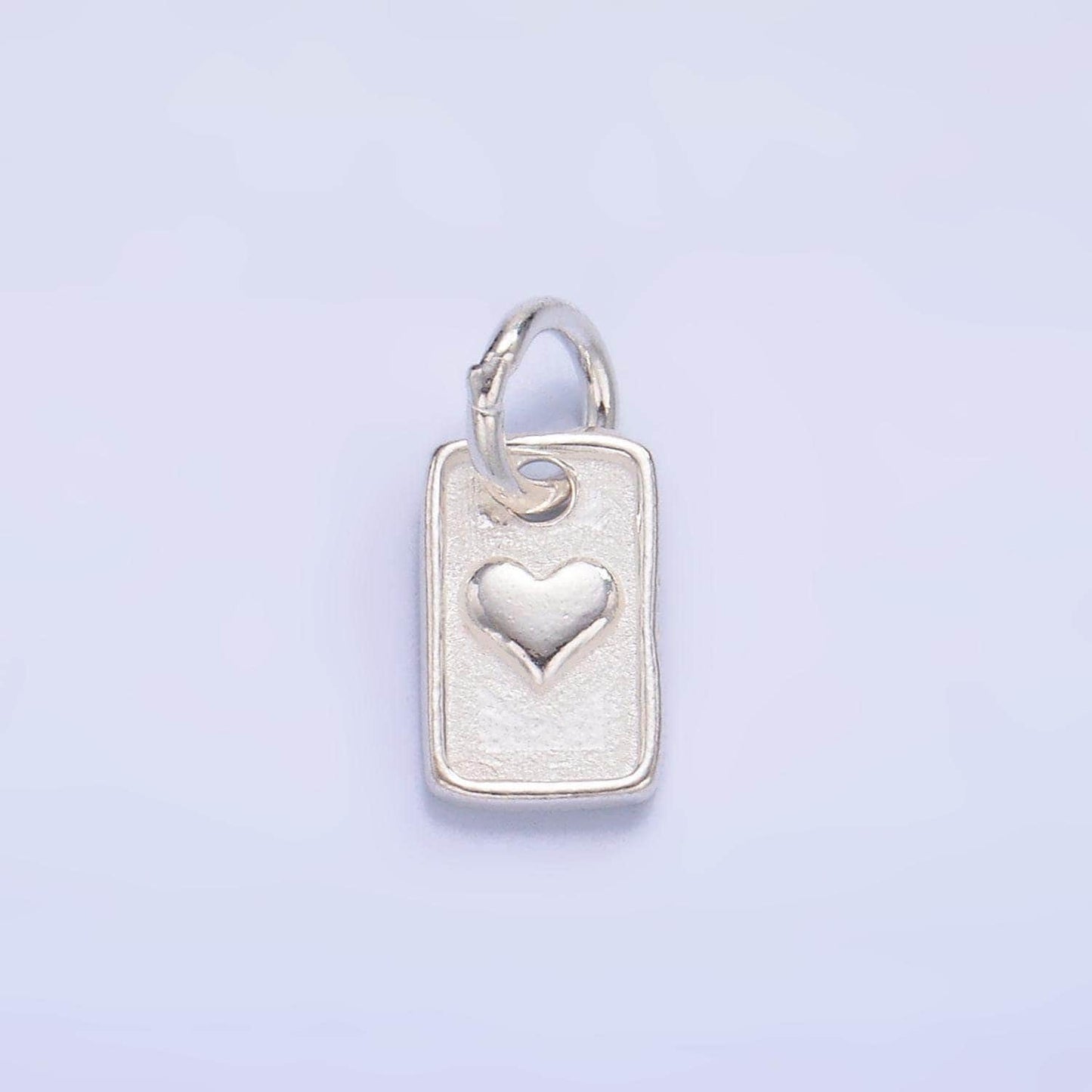 Sterling silver s925 mini heart charm dainty tag charm style | sl-536