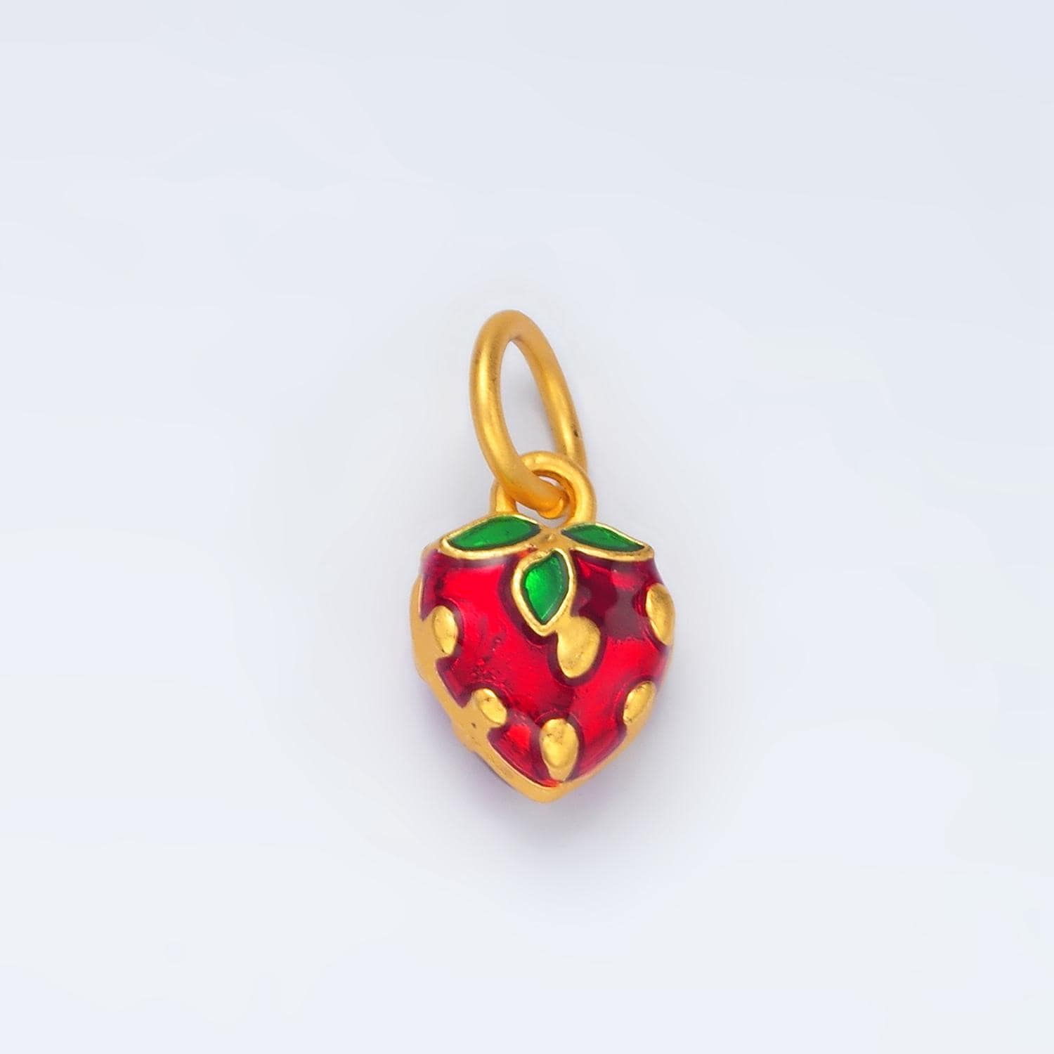 24k gold filled mini strawberry fruit charm | m-223