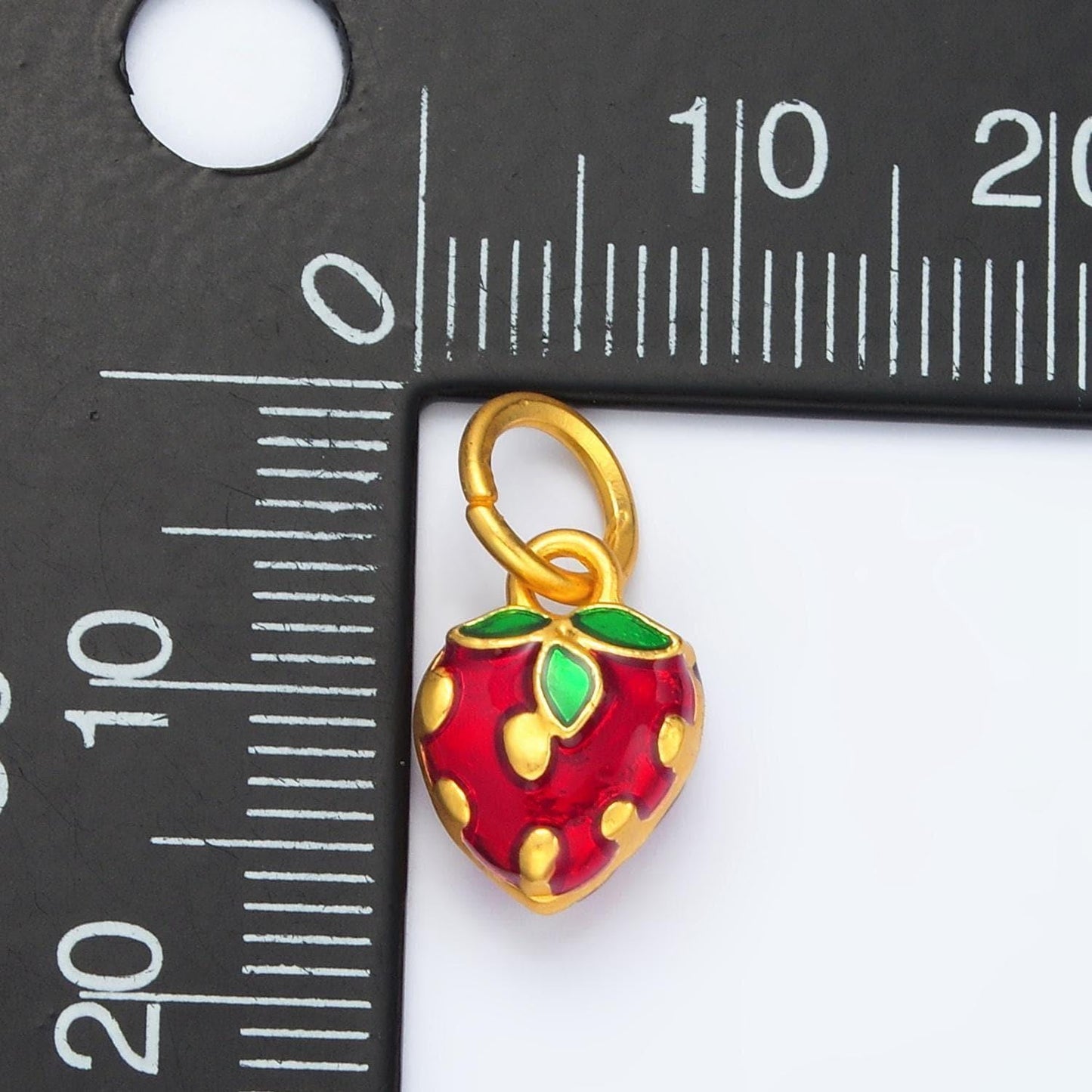24k gold filled mini strawberry fruit charm | m-223