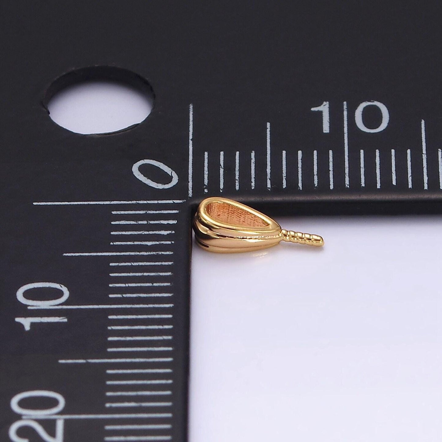 18k gold filled plain peg bail hold for half drill pearl and bead bail charm jewelry findings supplies z900