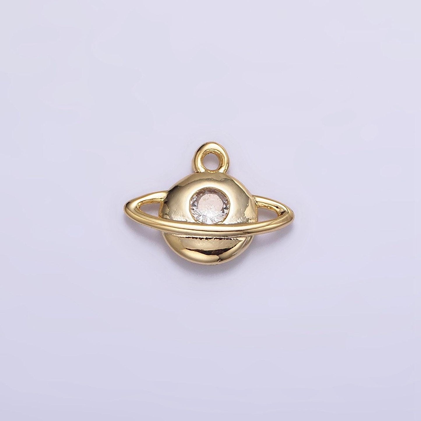 16k gold filled planet saturn celestial space add-on charm | n961