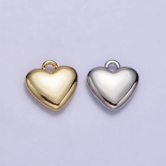 14k gold filled small, dainty, tiny heart pendant charm for valentine necklace bracelet jewelry making supplies ac347