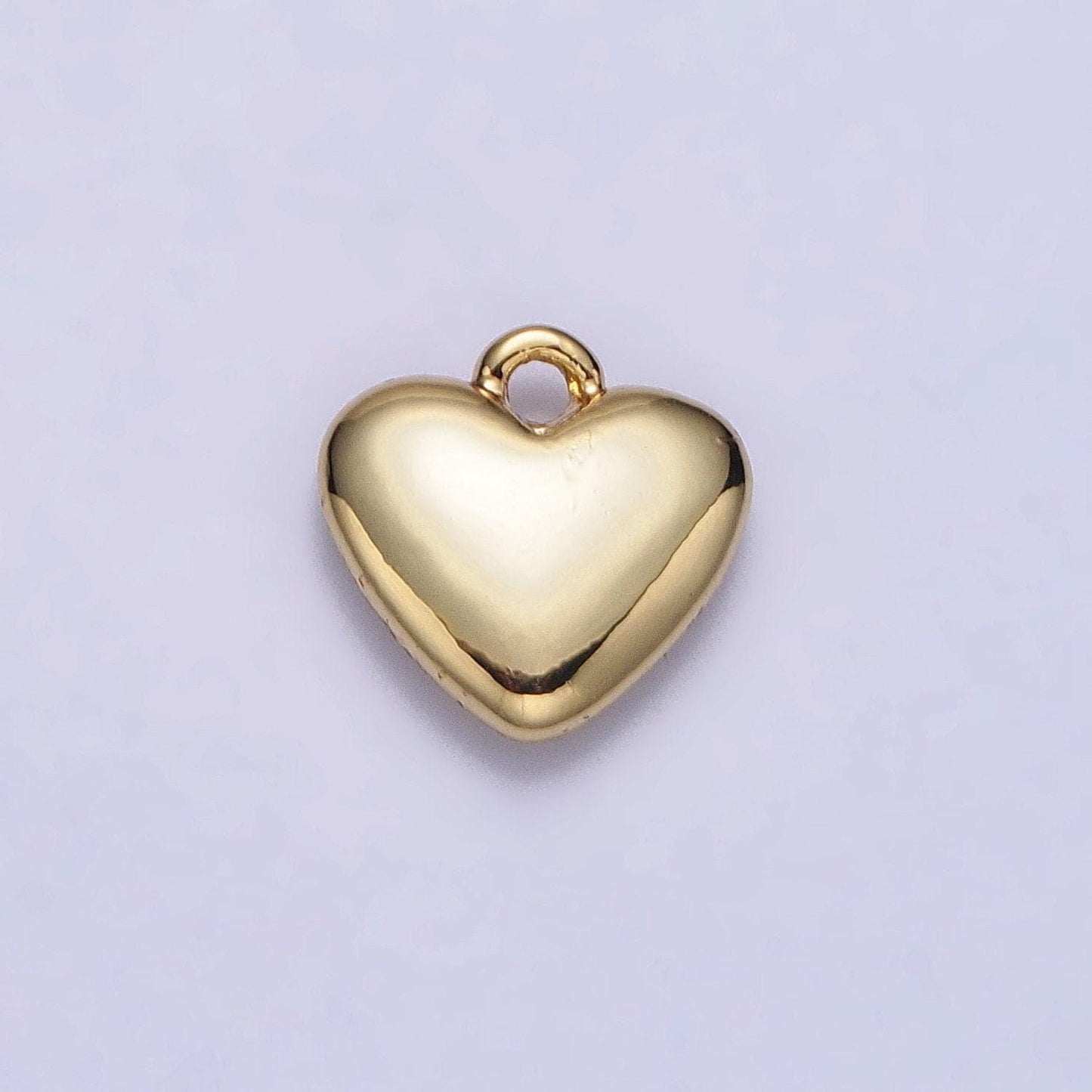 24k gold filled small, dainty heart pendant charm for valentine necklace bracelet jewelry making supplies AA-1456