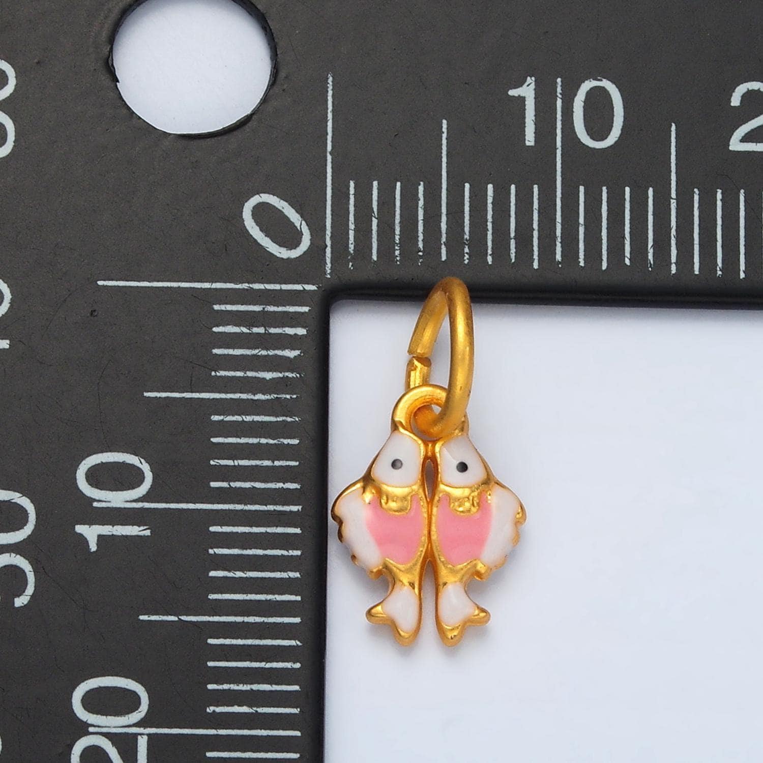 24k gold filled 2 lover birds, heart chested animal charm | m-148
