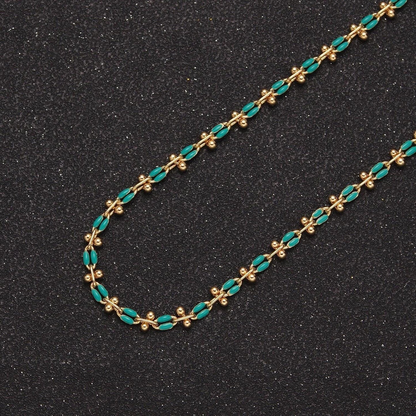 Dainty multicolor enamel cable chain by yard, colorful enamel chain wholesale bulk roll chain jewelry | roll-803~roll-813