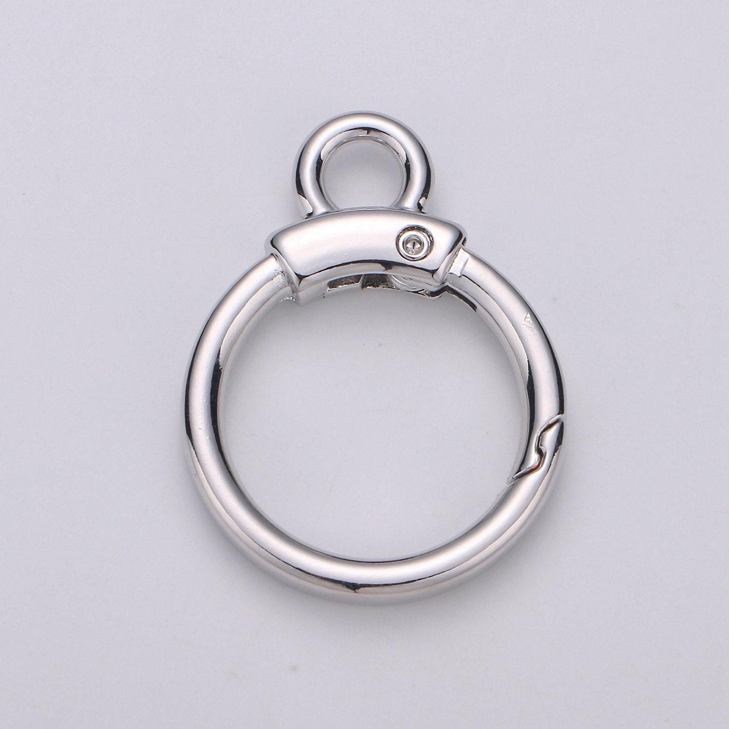 1pc wholesale push spring ring 24k gold , spring ring for jewelry necklace bracelet anklet making, size 37mmx28mm, supp- 956, 957