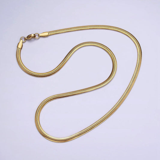 Stainless steel 3.5mm herringbone 18 inch layering chain necklace | wa-2021