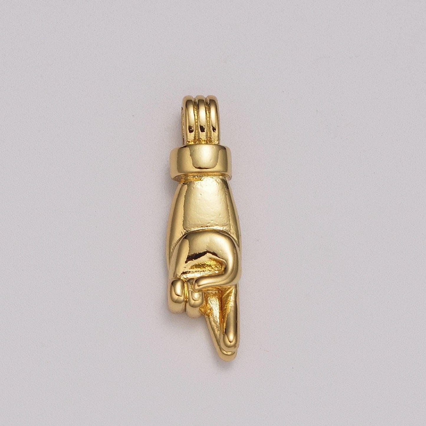 14k gold filled wish for luck charm hand gesture charm pendant for necklace bracelet earring finger cross charm