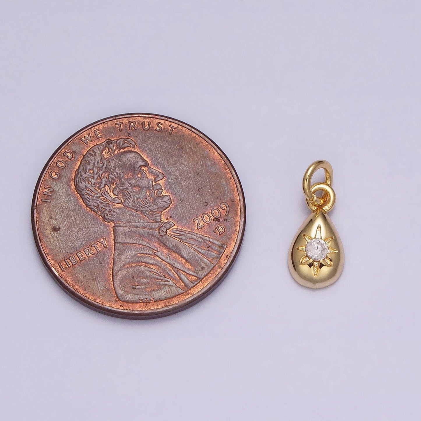 Dainty star cubic drop charm 12x5mm 16k gold filled cubic zirconia, drop pendant for necklace bracelet earring ac1167