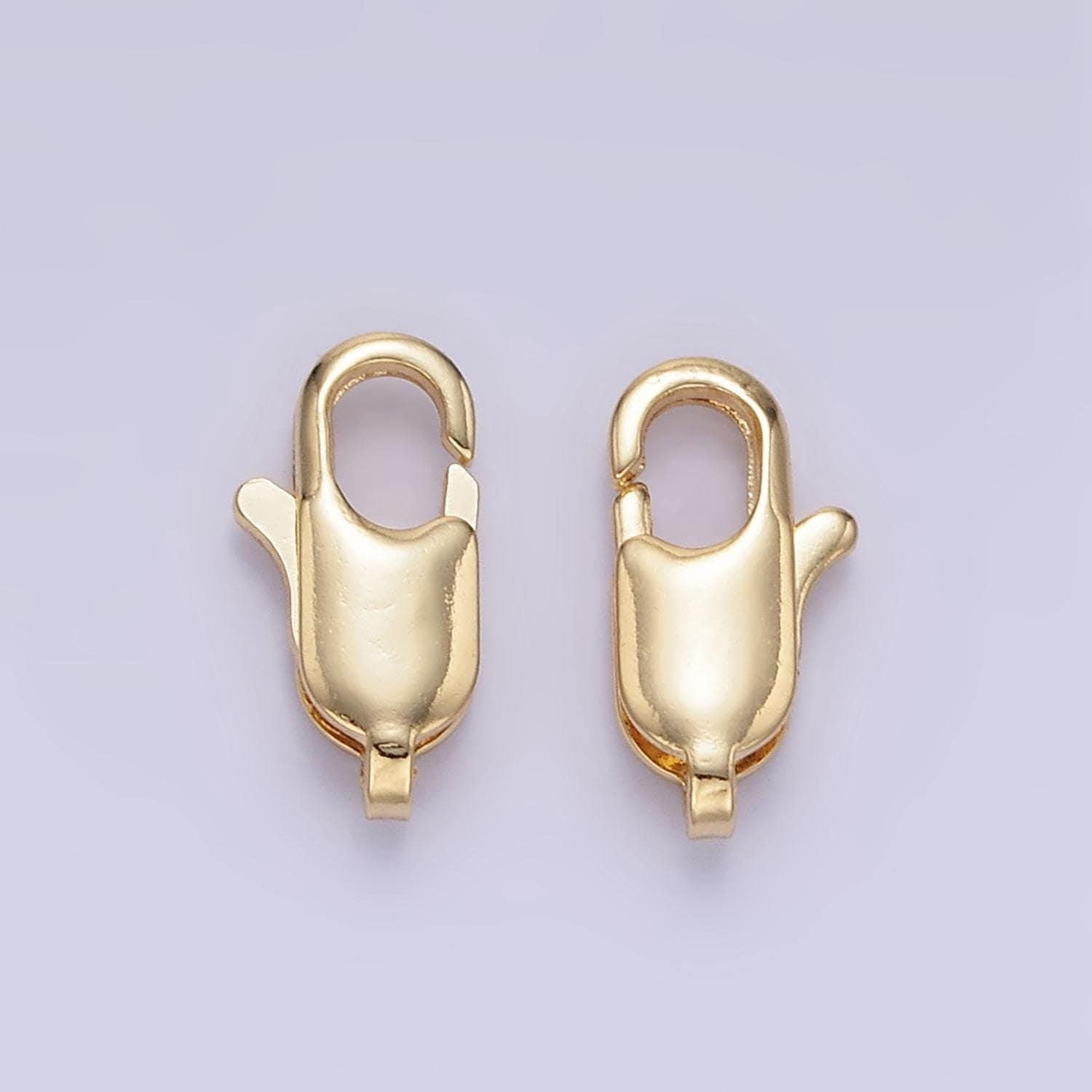 24k gold filled lobster clasps closure for bracelet necklace jewelry supply in gold z871
