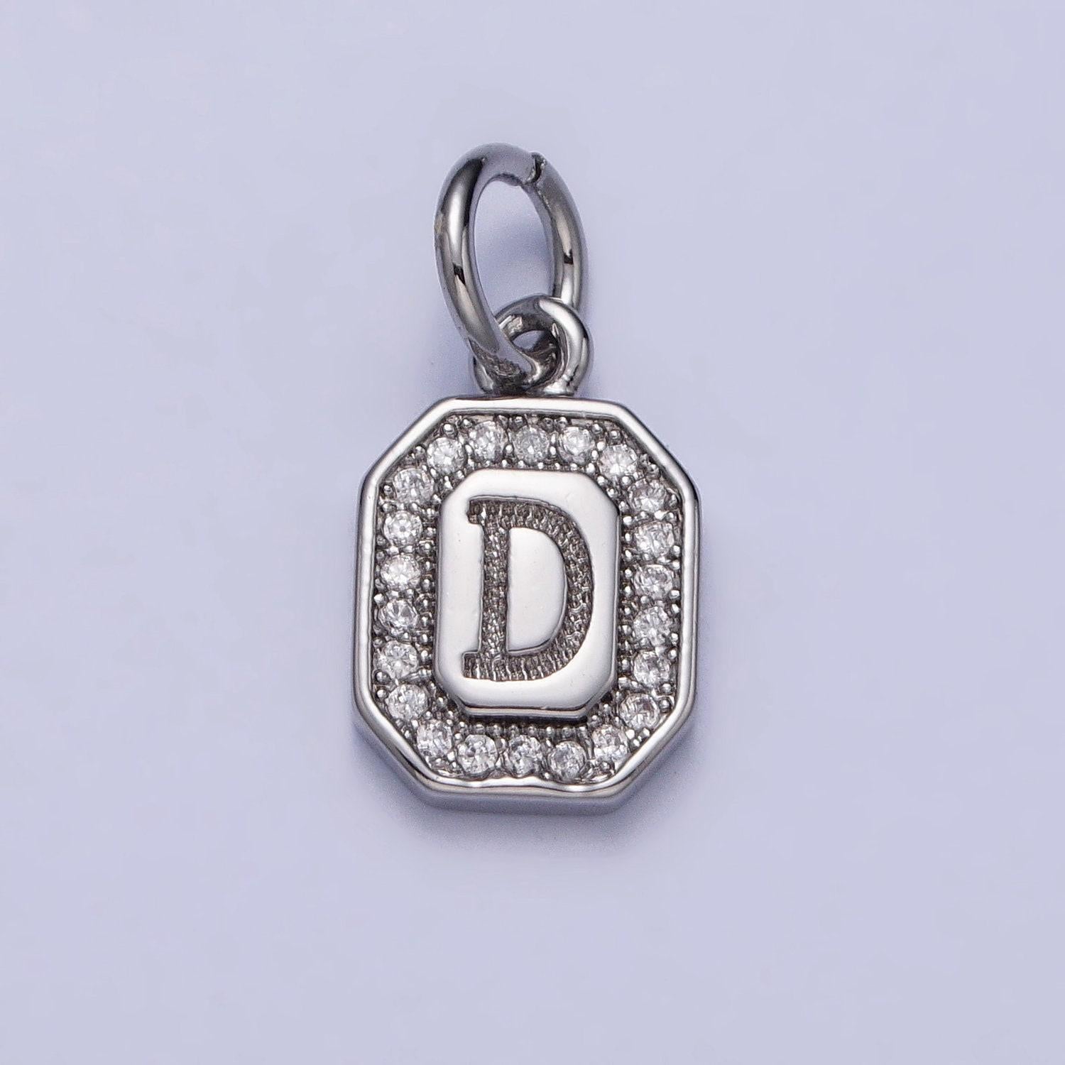 New initial name charm gold tag alphabet charm, shell pearl letter pendant personalized jewelry add on charm stainless steel tarnish free