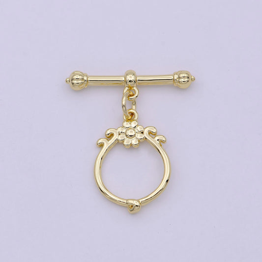 Wholesale gold toggle clasp, vintage ot clasp fancy design ot clasp bulk supply for bracelet necklace component l-627