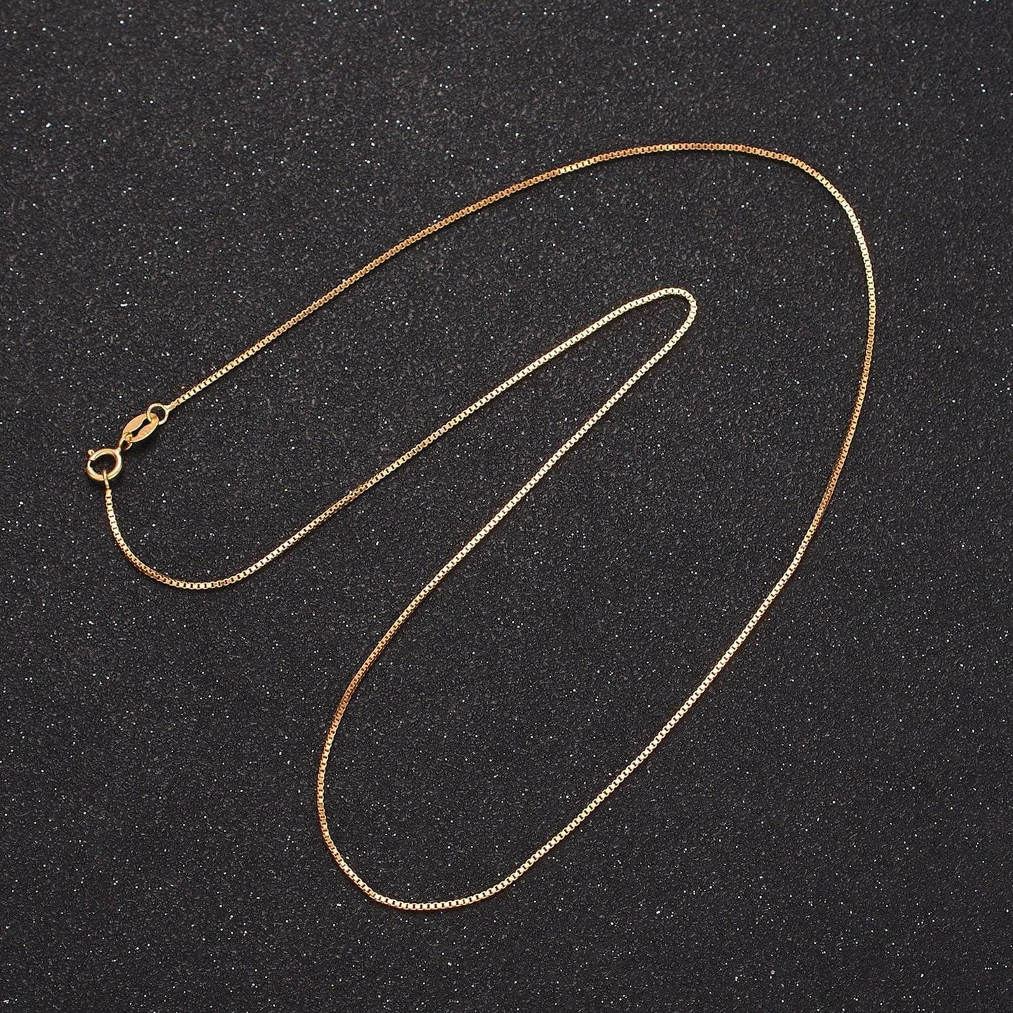 Dainty box chain 14k gold vermeil chain necklace, layering necklace, gift for her fine chain for minimalist jewelry supplies wa2154
