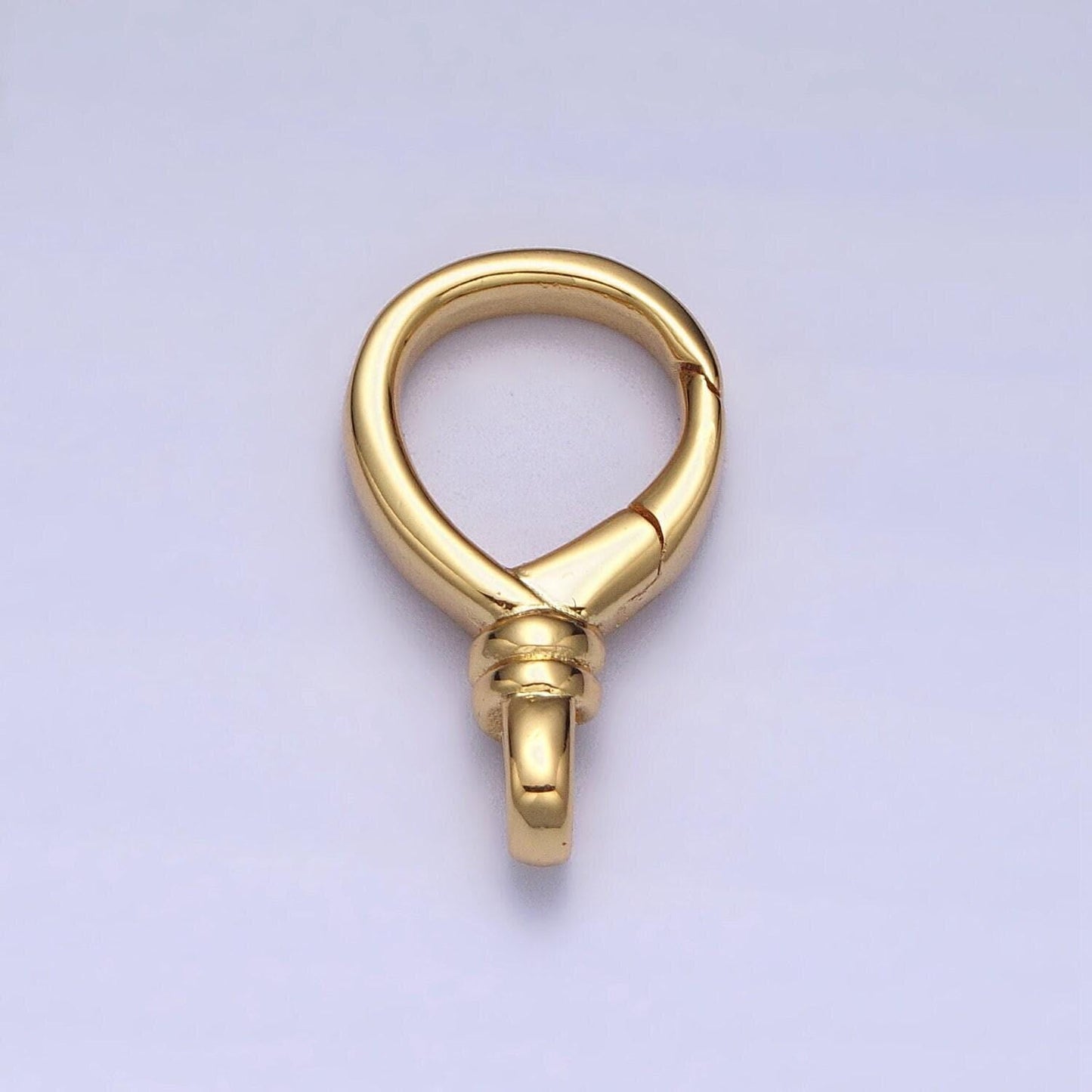 Gold or silver push gate oval clasp, spring gate clasp, 11.8x19.5mm wholesale supply for Bag Charm Component Jewelry Making Supply Z307