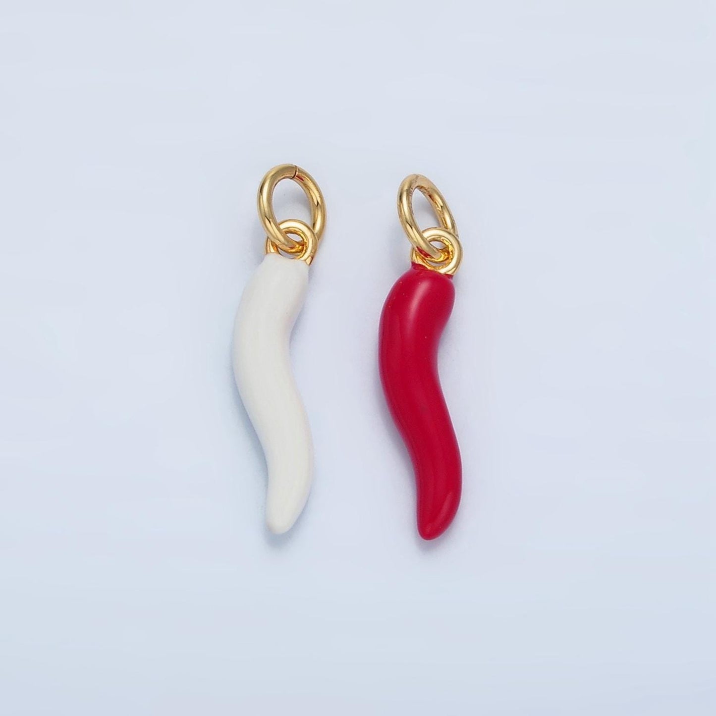 24k gold filled 17mm red chili charm enamel hot stuff pendant add-on charm | x306