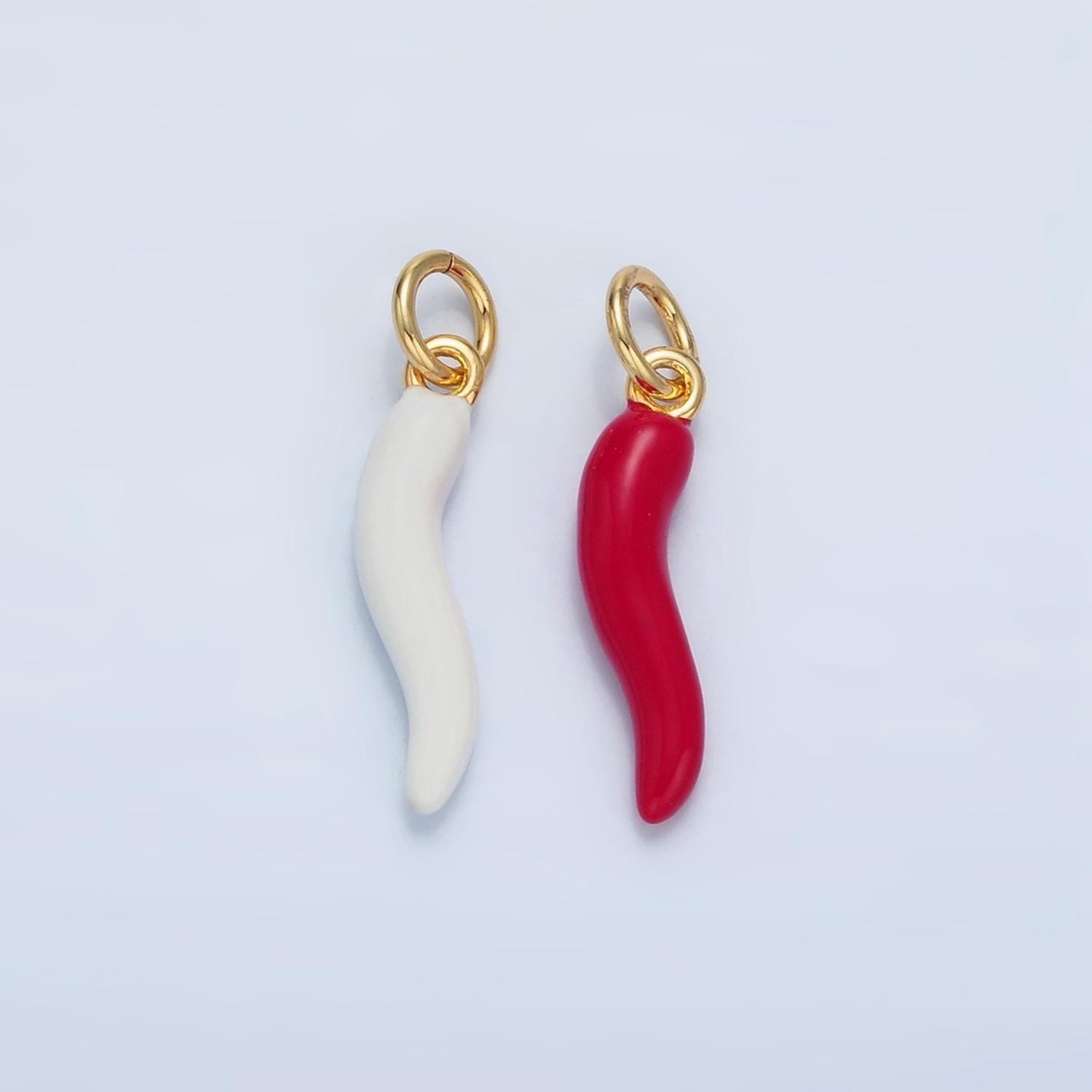 24k gold filled 17mm red chili charm enamel hot stuff pendant add-on charm | x306