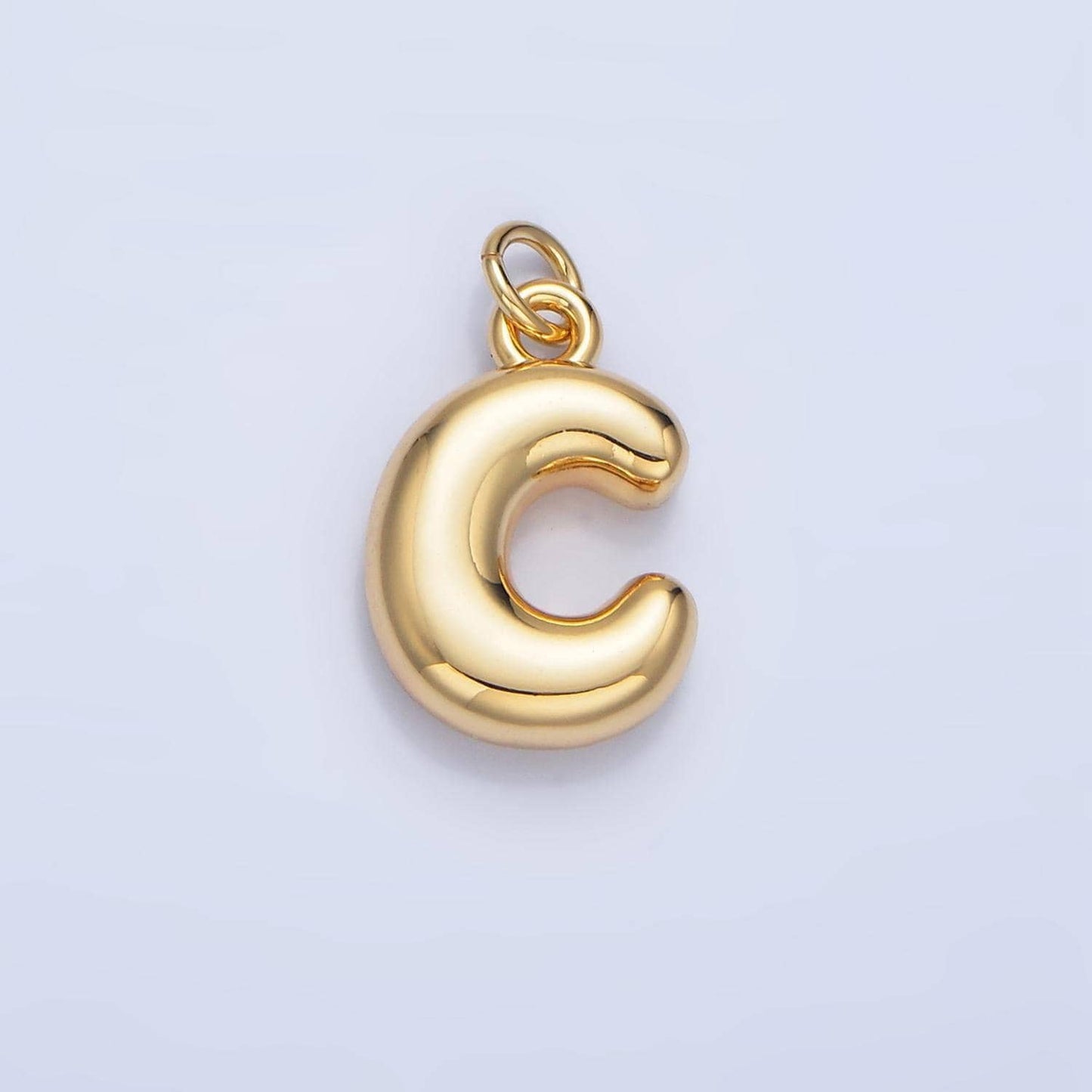 18k gold filled alphabet balloon initial charm dainty puffy letter charm necklace bubble font style necklace bracelet a1513