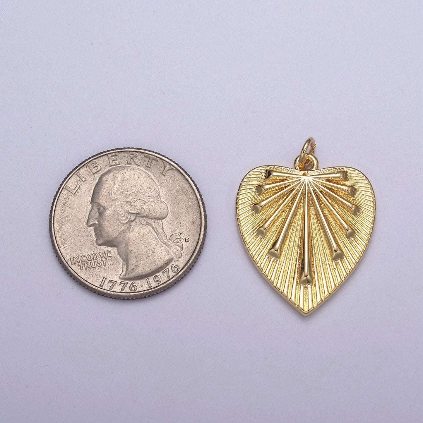14k gold filled heart pendant, heart necklace, heart medallion, heart charm, love pendant, gold heart pendant n-308