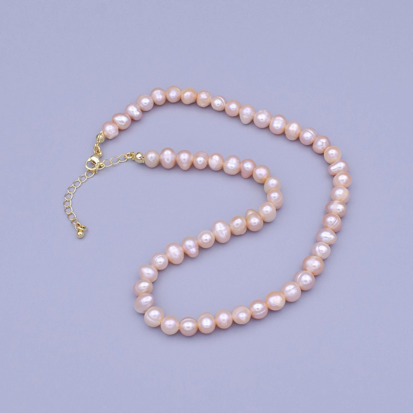 Dainty genuine blush baroque freshwater pearl choker 14.5 inch necklace real pink pearl choker june birthstone for wedding jewelry wa1451