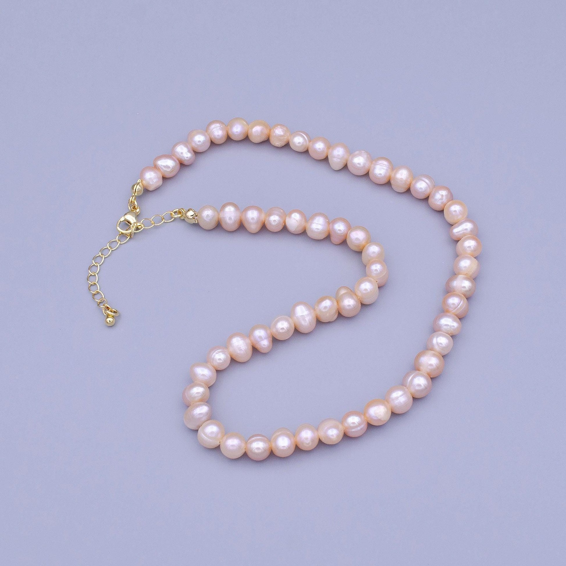 Dainty genuine blush baroque freshwater pearl choker 14.5 inch necklace real pink pearl choker june birthstone for wedding jewelry wa1451