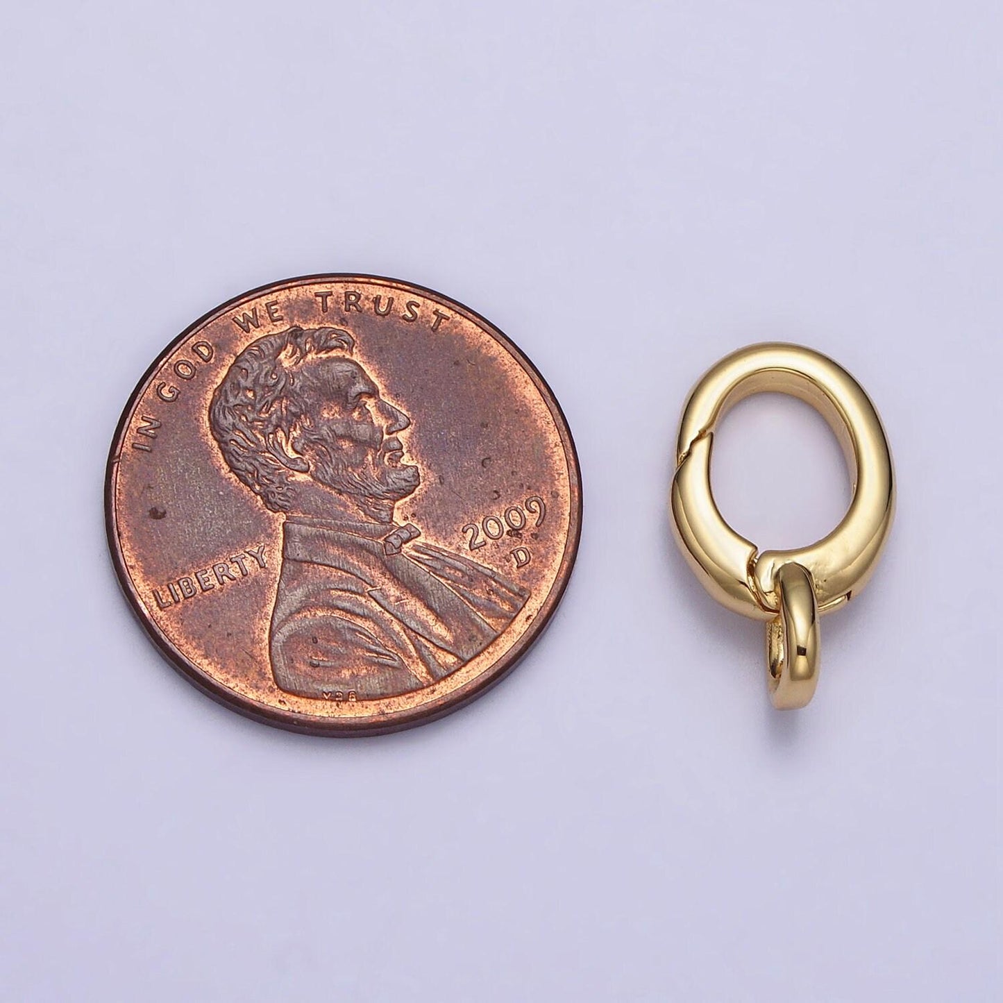 Dainty gold push in clasp, plain lobster clasp, enhancer link to charms for necklace jewelry making supply z-123