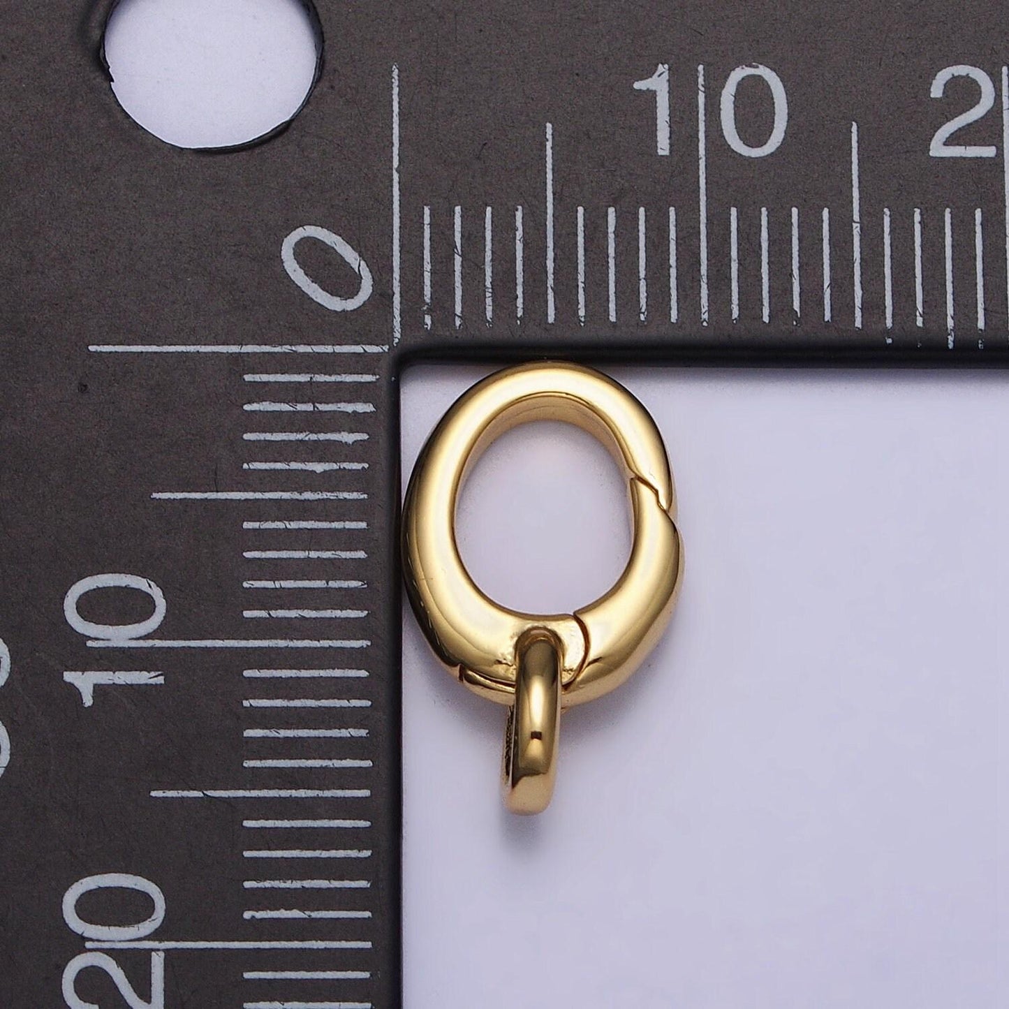 Dainty gold push in clasp, plain lobster clasp, enhancer link to charms for necklace jewelry making supply z-123