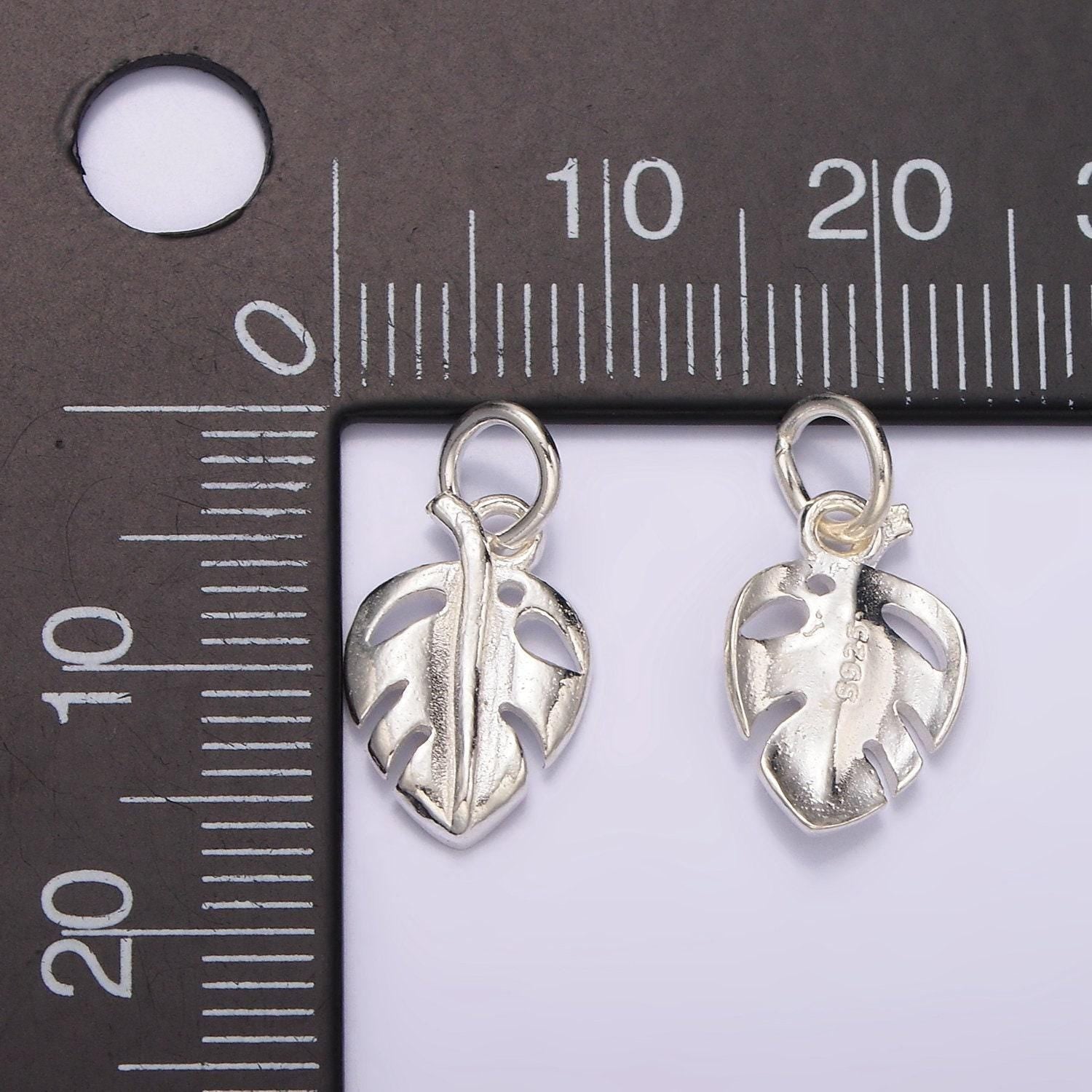 S925 silver sterling monstera plant leaf for plant lovers, charm for jewelry | sl-416