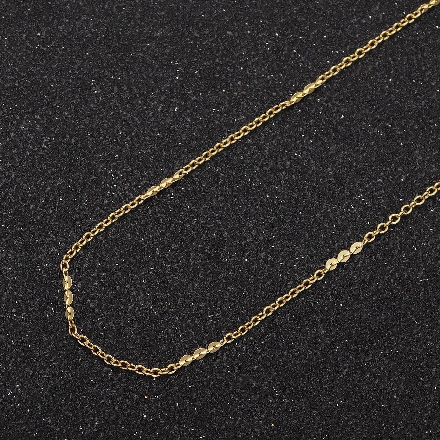 Dainty 1.5mm link chain, 24k gold filled cable unfinished chain in gold for dainty jewelry making | roll-692