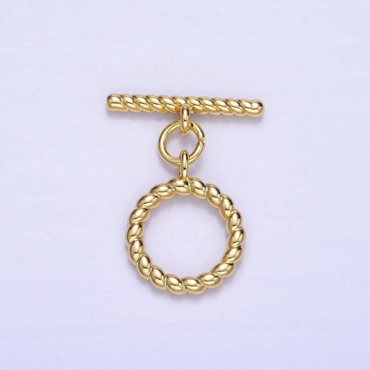 14k gold filled rope ot toggle clasps twisted end clasp for jewelry handmade making bracelet necklace bar fancy clasp z-768
