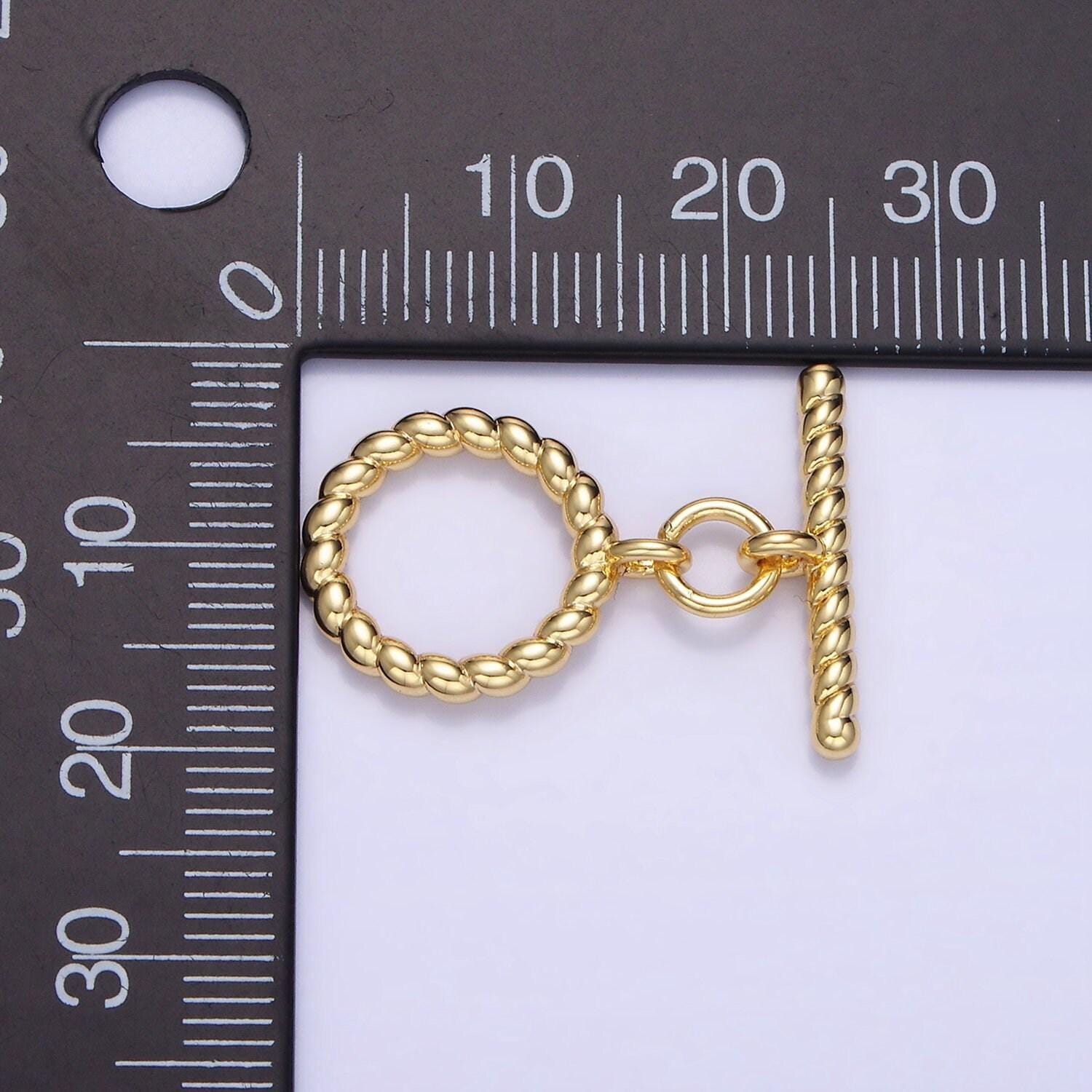 14k gold filled rope ot toggle clasps twisted end clasp for jewelry handmade making bracelet necklace bar fancy clasp z-768