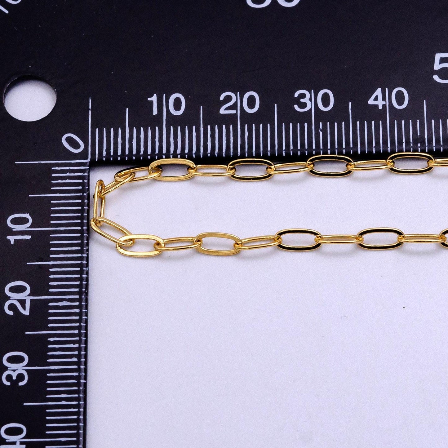 Dainty gold oval paper clip chain perfect layering link necklace minimalist necklace elongated cable chain 17.5 inch long wa2441