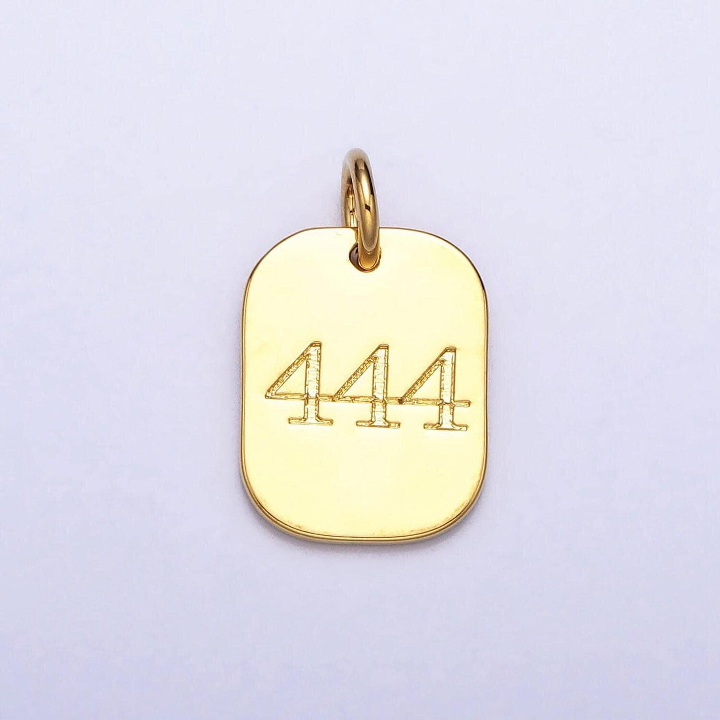 Dainty gold filled angel number charm mini tag lucky number for necklace bracelet component personalized jewelry ad093