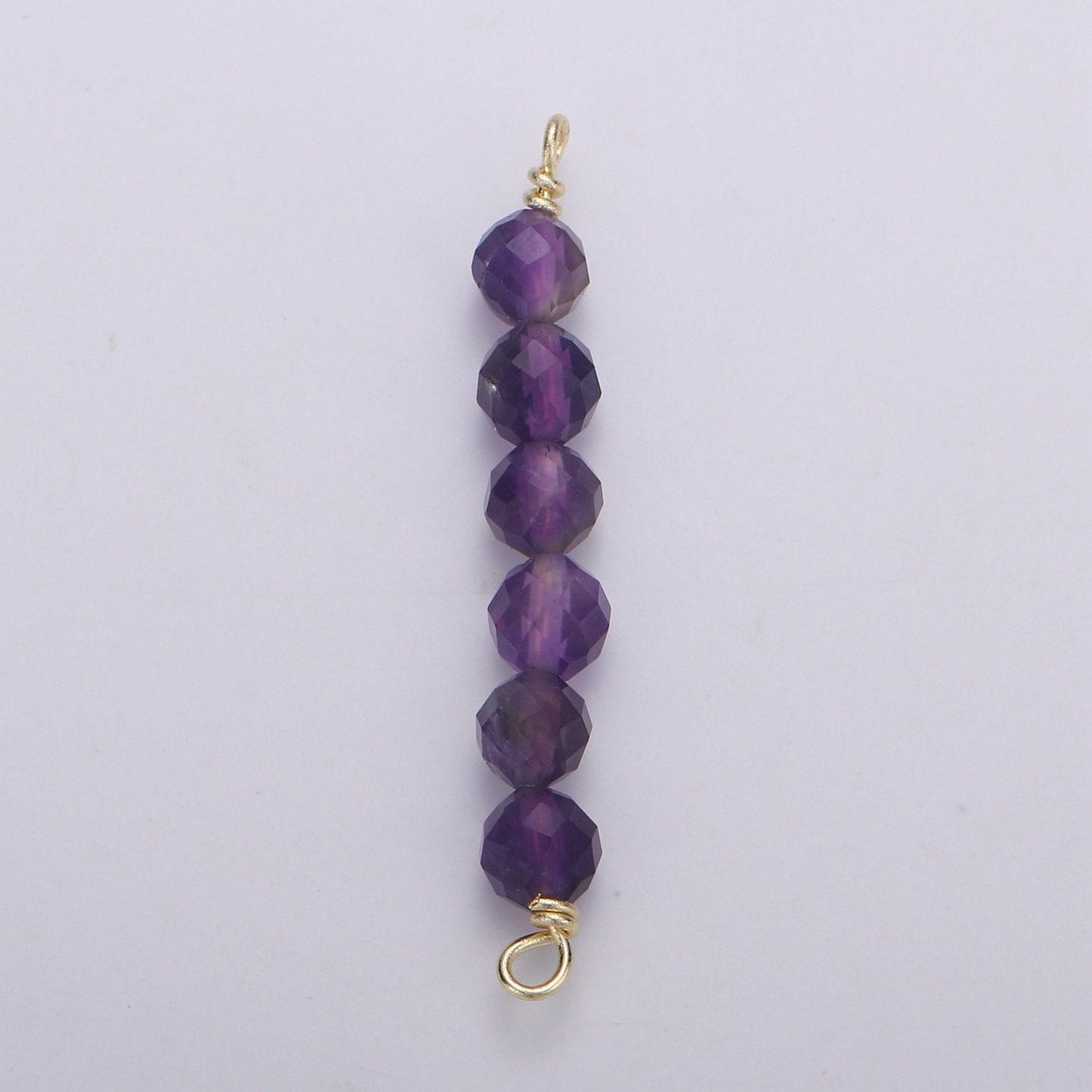 4mm semi precious bead connector for necklace bracelet earring jewelry supplies component in 14k gold filled wire finding natural stone bead