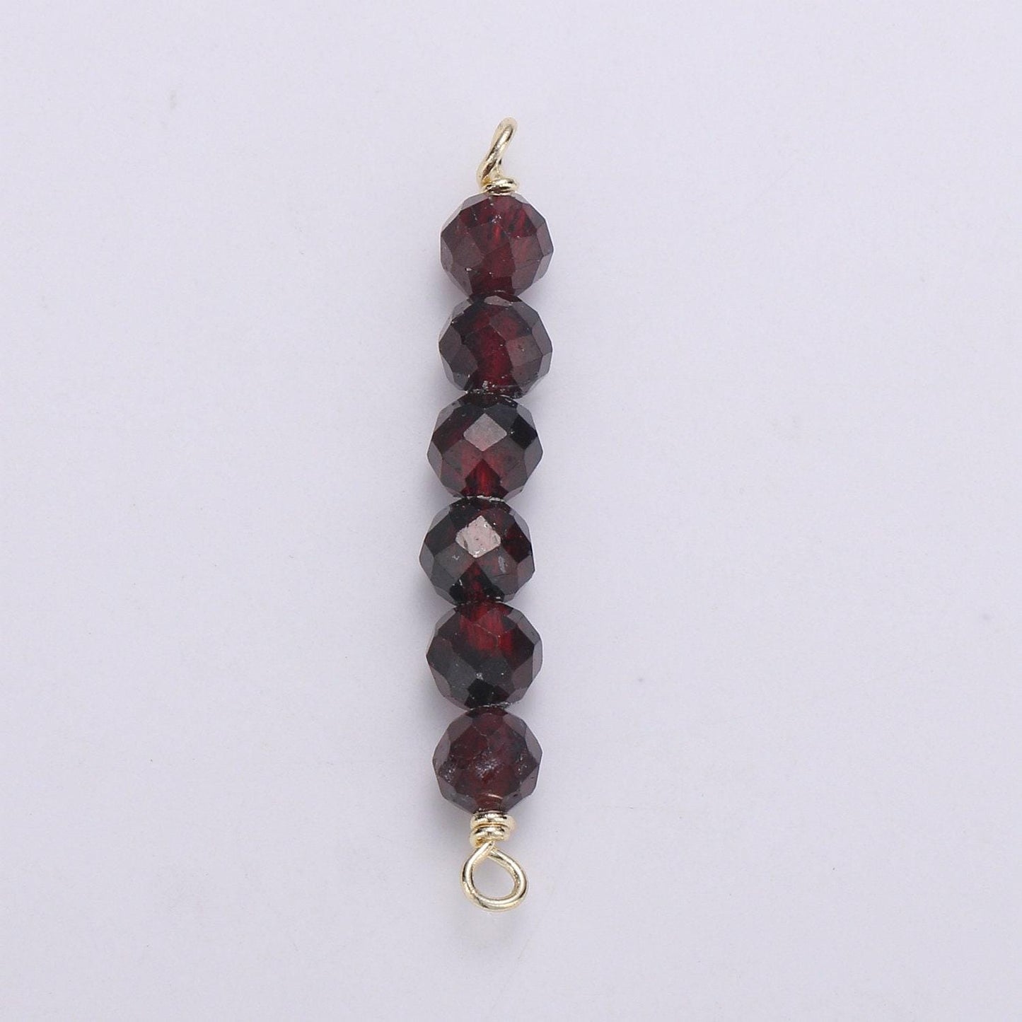 4mm semi precious bead connector for necklace bracelet earring jewelry supplies component in 14k gold filled wire finding natural stone bead