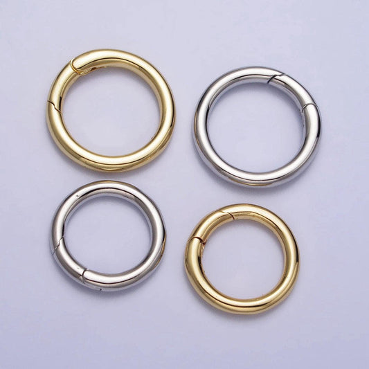Dainty push gate ring 14k gold filled clasp charm holder spring closure chain connector pendant enhancer bail for jewelry making supply z137