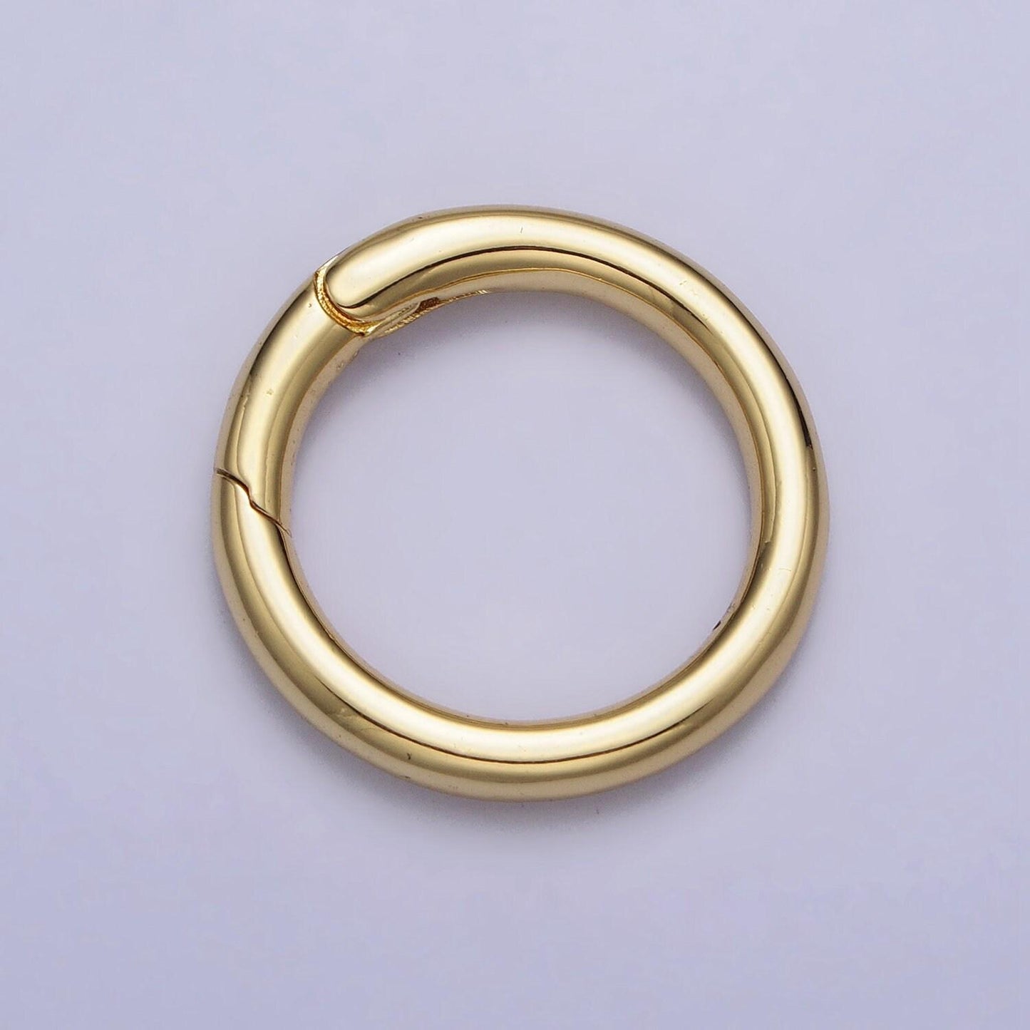Dainty push gate ring 14k gold filled clasp charm holder spring closure chain connector pendant enhancer bail for jewelry making supply z137