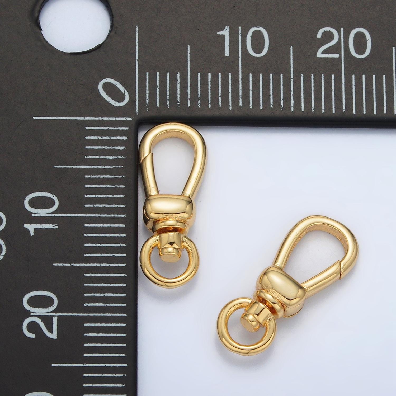 24k gold filled lobster swivel clasps, 18mmx6mm clasps in gold color z-863