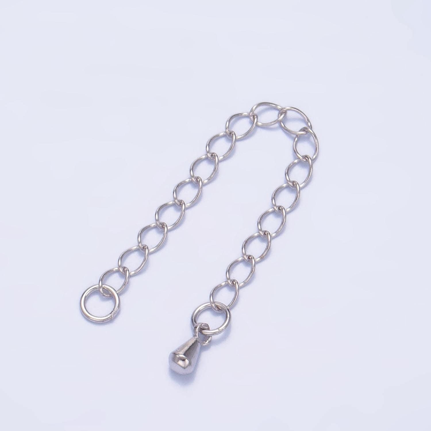 S925 sterling silver chain extender for necklace bracelet component supply | sl-513