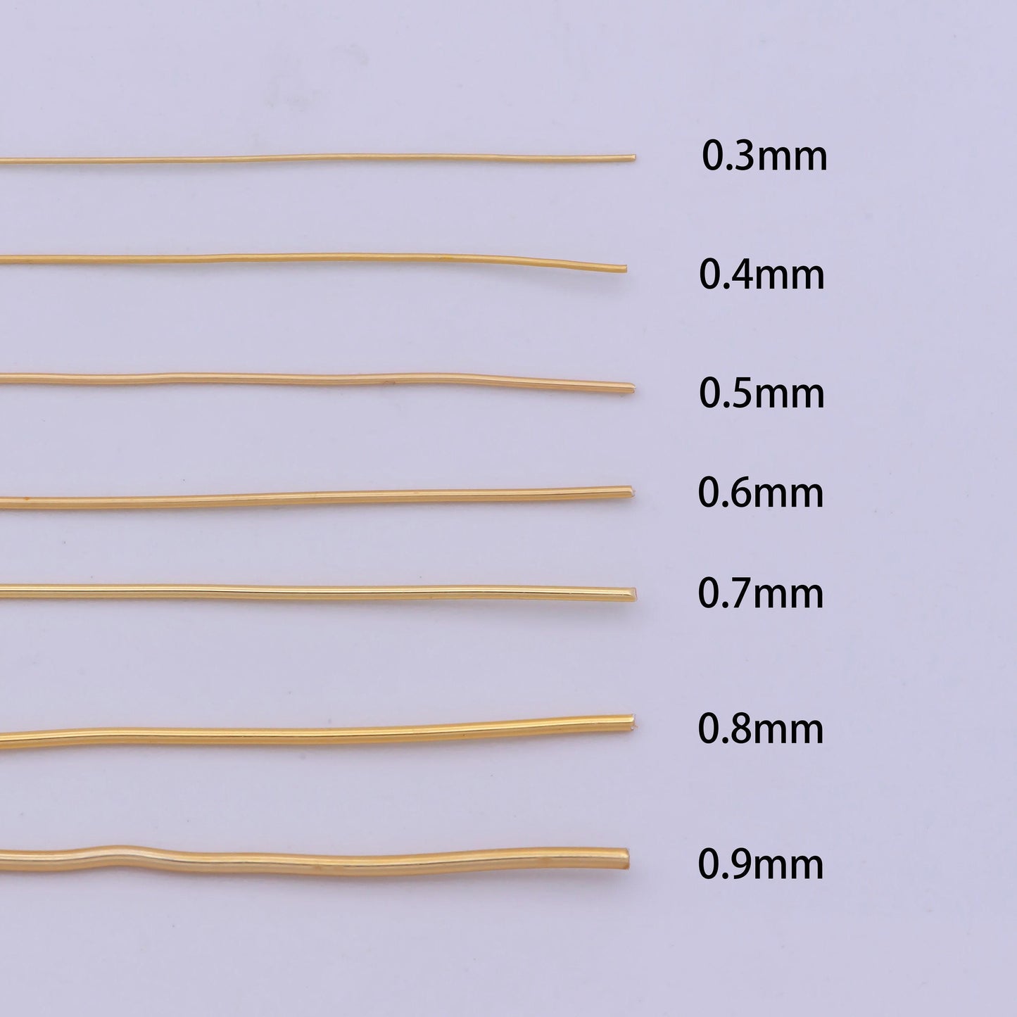 Gold plated non tarnish beading wire for craft supply copper wire tarnish resistant jewelry making 18, 20, 21, 22, 24, 26, 28 gauge 5 meter