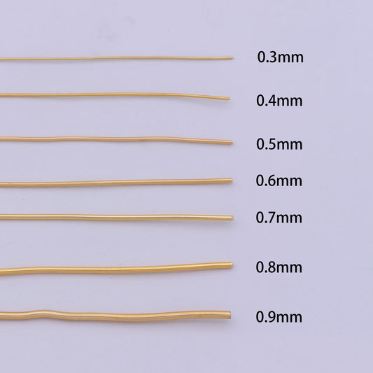 Gold plated non tarnish beading wire for craft supply copper wire tarnish resistant jewelry making 18, 20, 21, 22, 24, 26, 28 gauge 5 meter