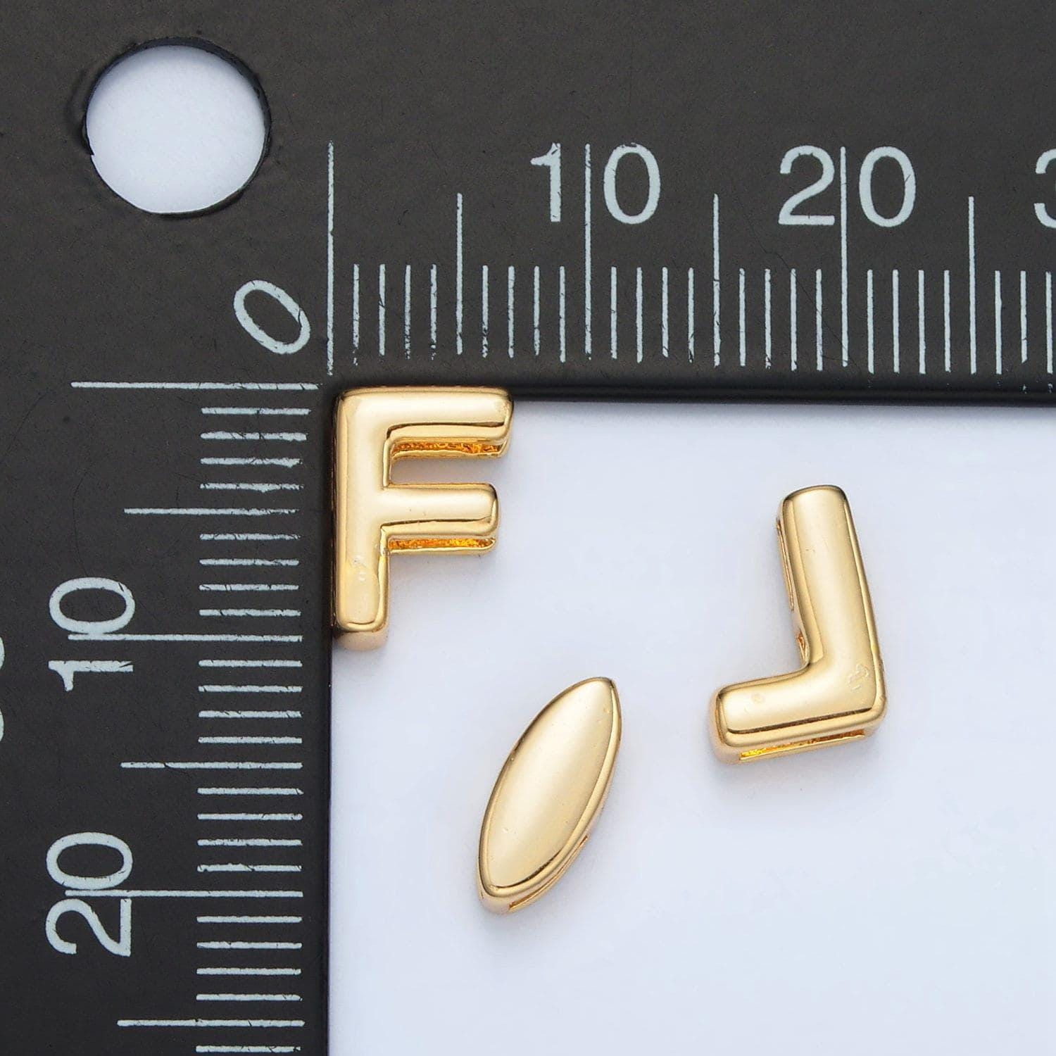 Small gold filled balloon alphabet letter slider charm balloon bubble initial beads for personalized bracelet necklace component a1578