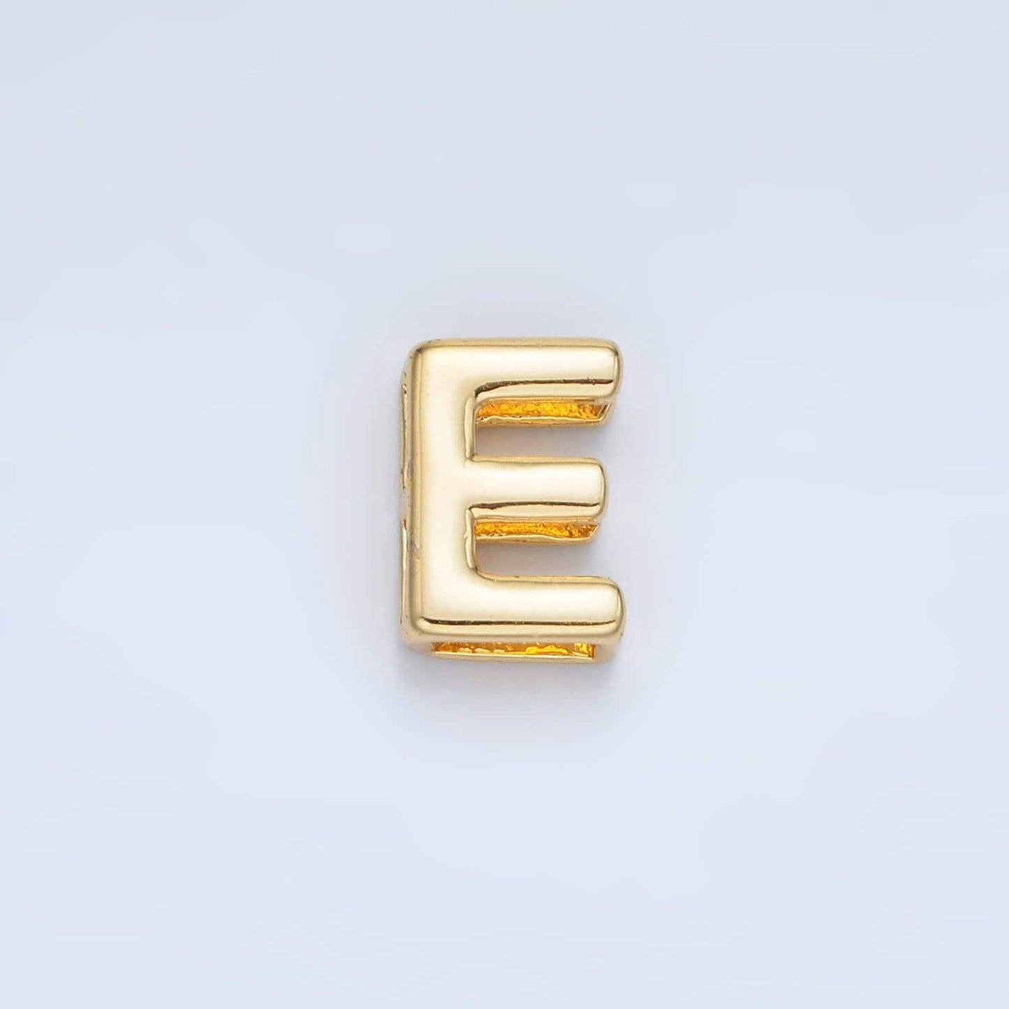 Small gold filled balloon alphabet letter slider charm balloon bubble initial beads for personalized bracelet necklace component a1578