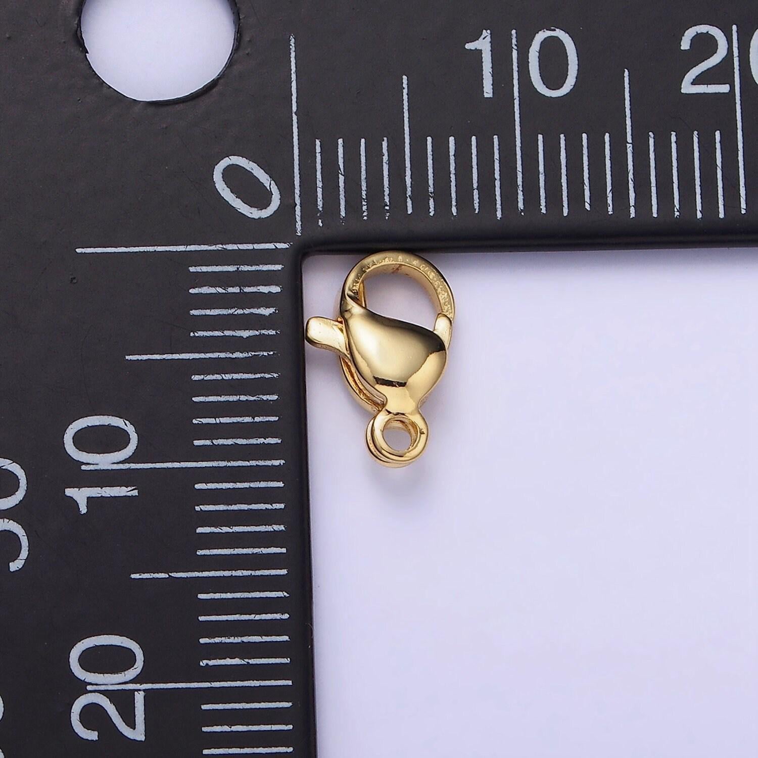 Stainless Steel Gold 10mm minimalist lobster clasps claw closure findings | l049