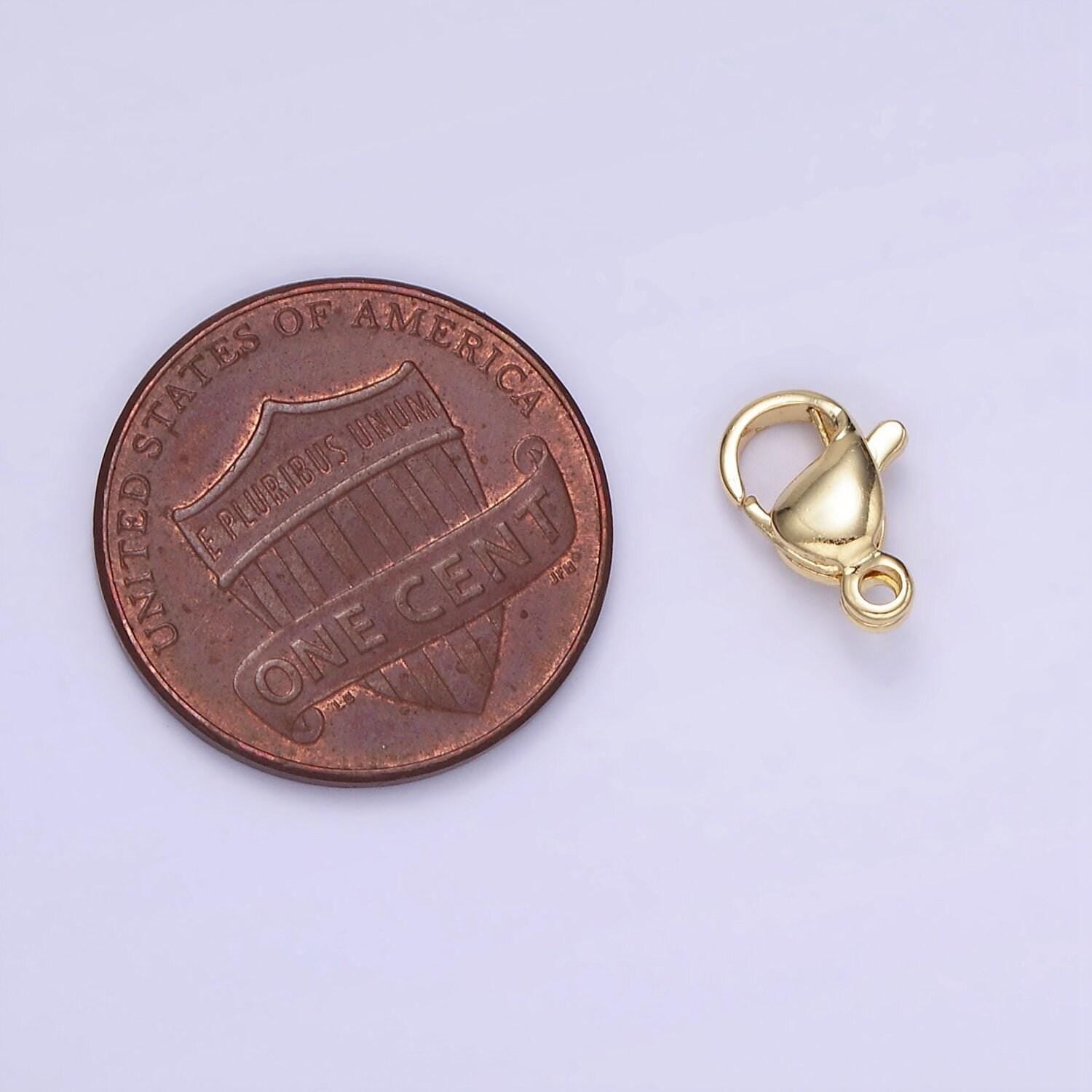 Stainless Steel Gold 10mm minimalist lobster clasps claw closure findings | l049