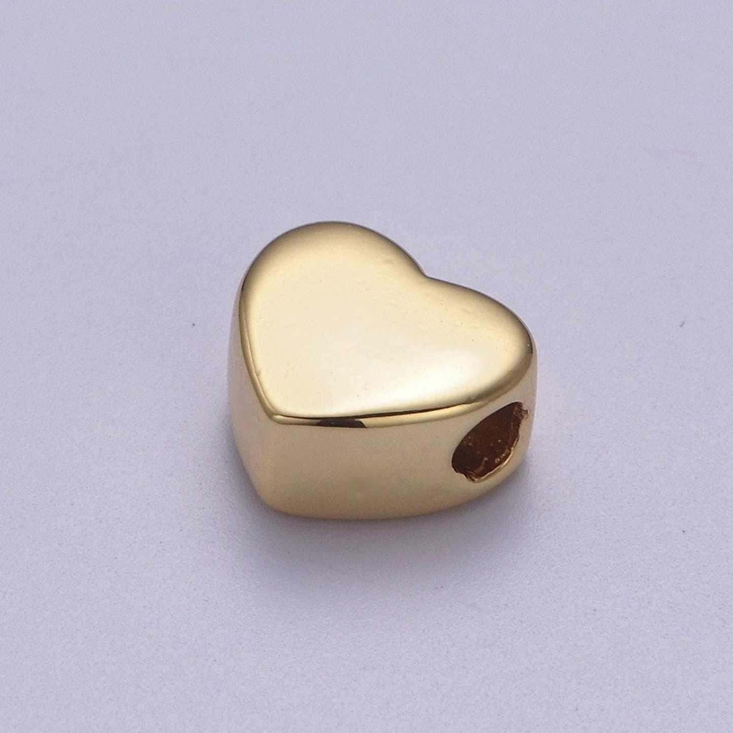 10mm gold heart bead spacer mini love gold filled bracelet jewelry making beads b-065