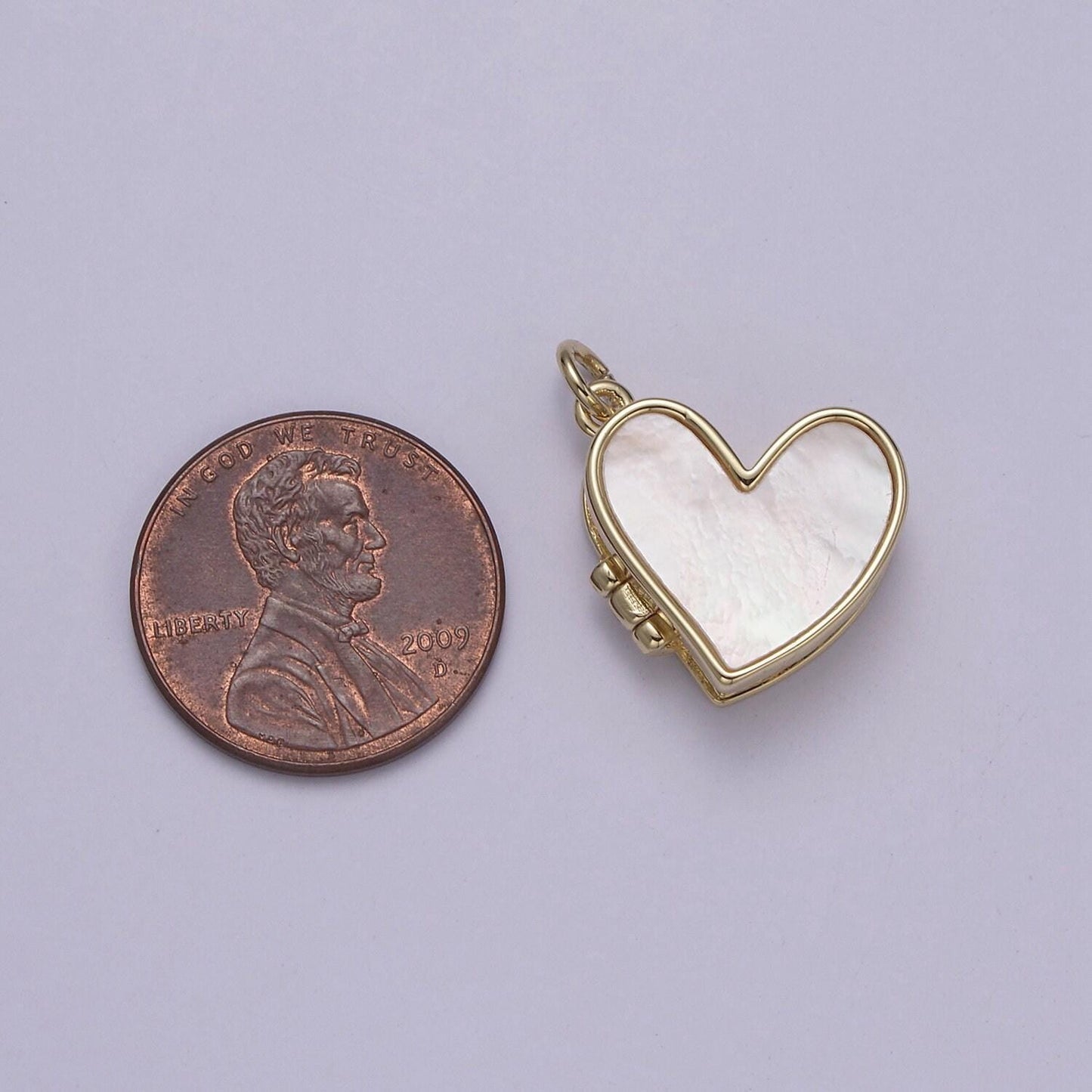 Dainty pearl locket charm necklace 14k gold filled heart locket for personalized photo necklace pendant • pearl jewelry w-193
