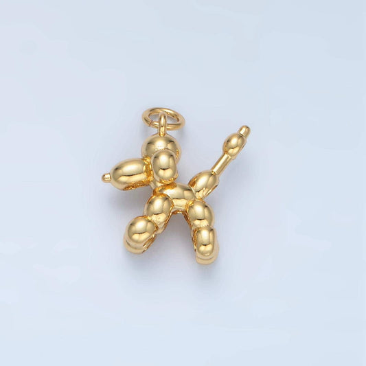 Mini gold poodle pendant tiny dog charm puppy animal charm diy jewelry ag480