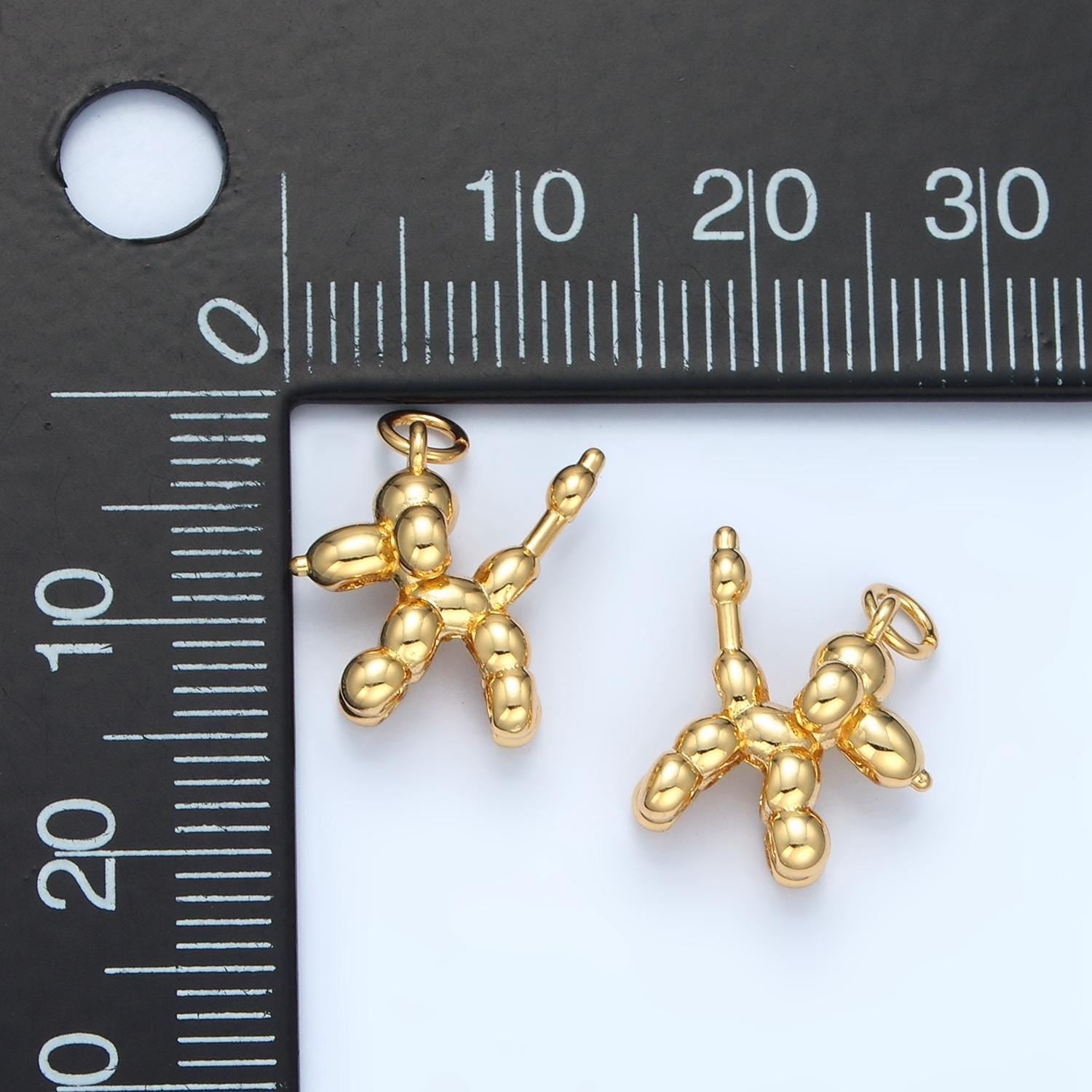 Mini gold poodle pendant tiny dog charm puppy animal charm diy jewelry ag480